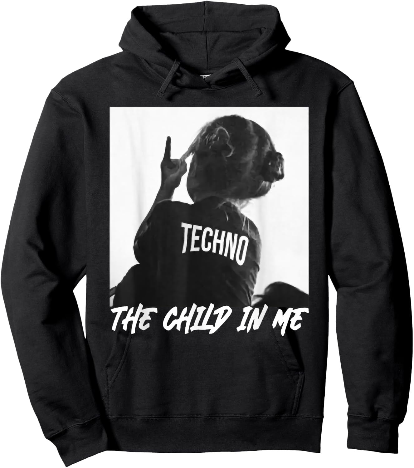 Techno the Child in Me , black Hoodie - Hoodie | Black