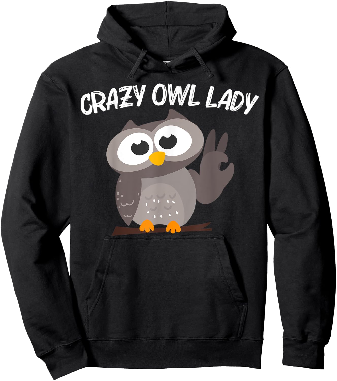 Owl Gift Grandma Owl Nocturnal Bird Of Prey Lovers Hoodie - Hoodie | Black