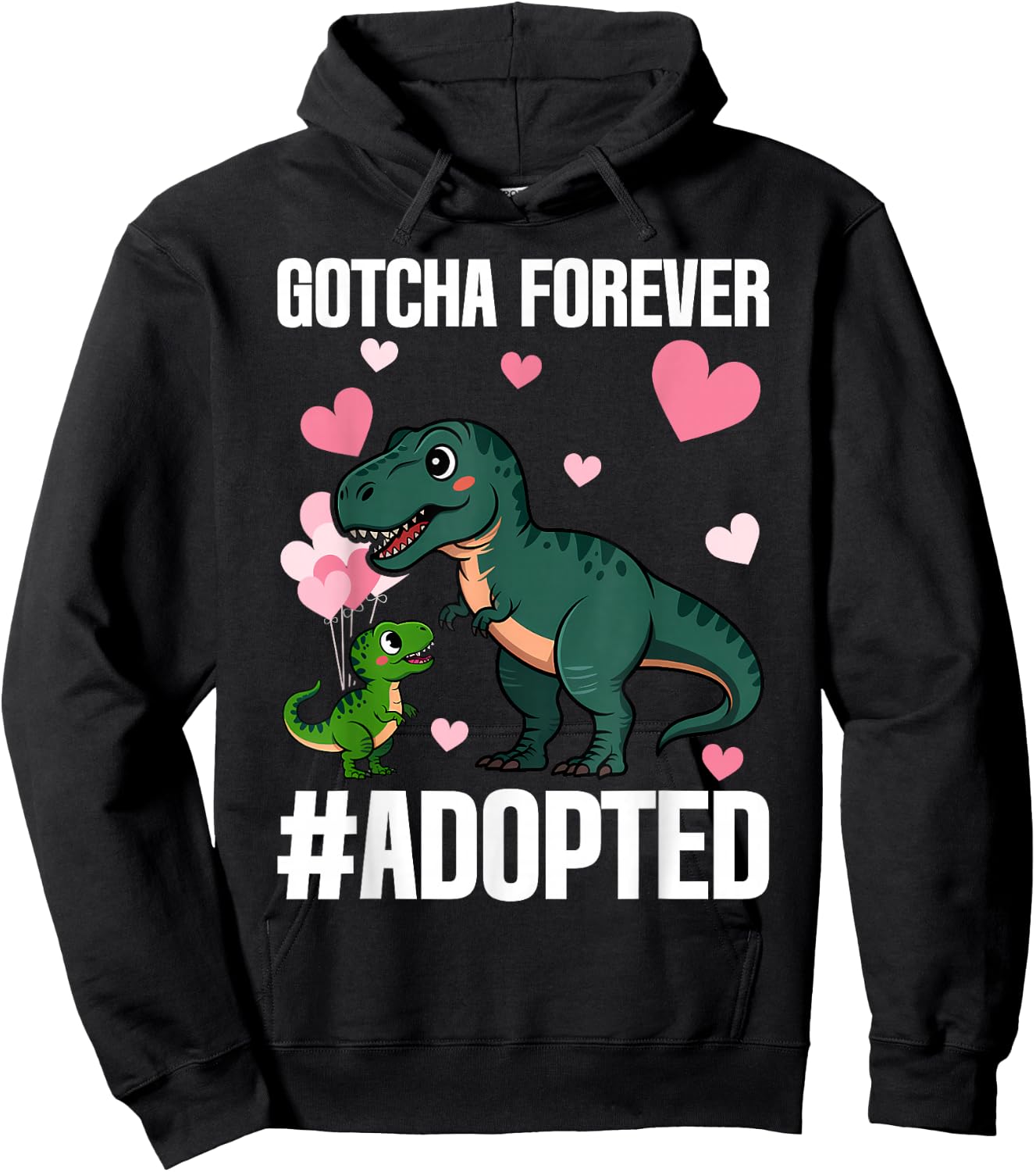 Gotcha Forever Adoption Day for Kids Finally Adoption Day Hoodie - Hoodie | Black