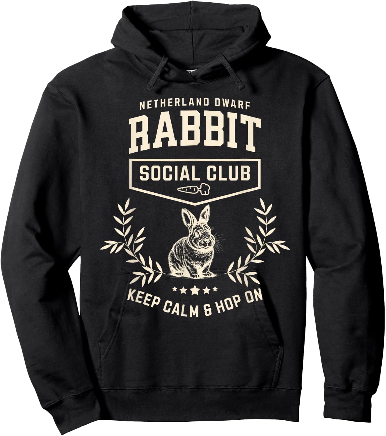 Netherland Dwarf Rabbit Social Club Hoodie - Hoodie | Black