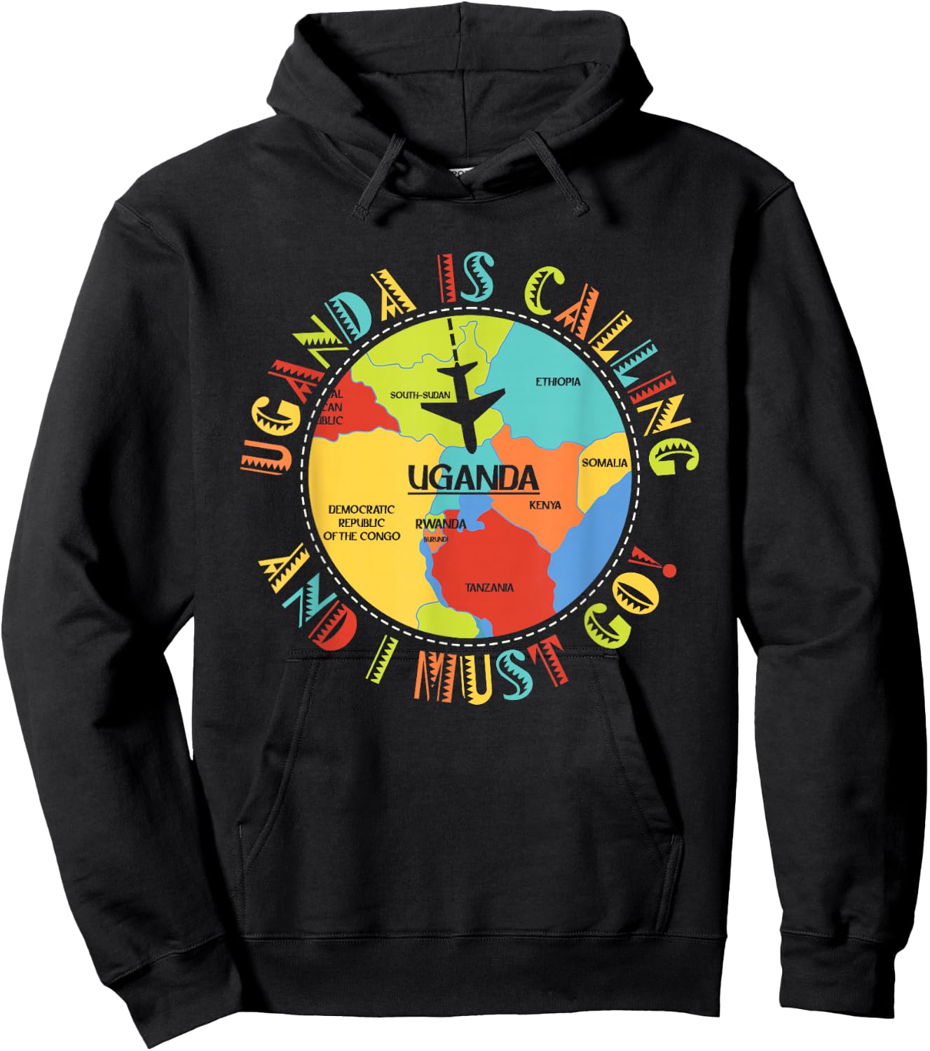 East Africa - Uganda Is Calling And I Must Go - Uganda Hoodie - Hoodie | Black