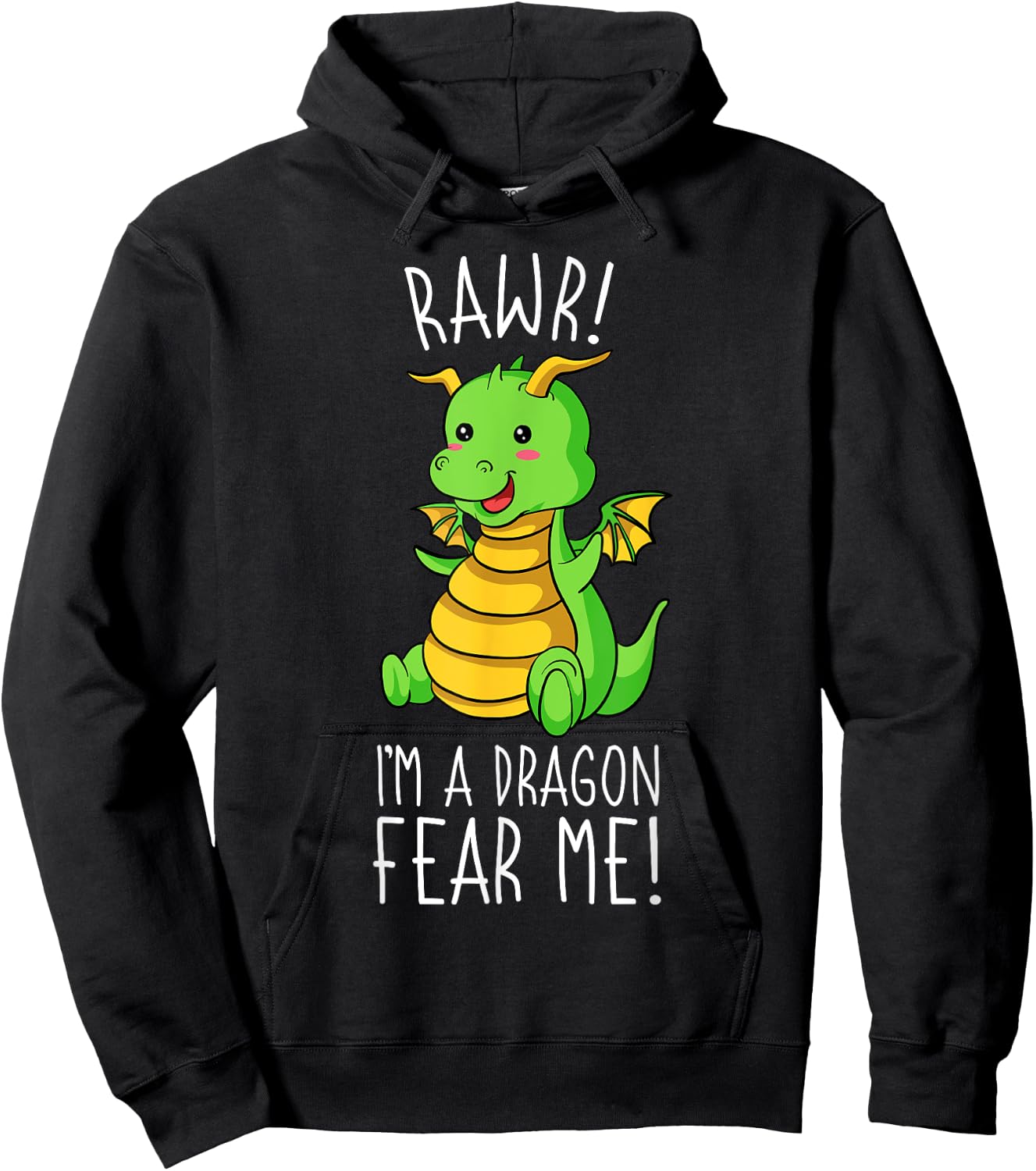 Rawr I'm A Dragon Mythical Legendary Creature Hoodie - Hoodie | Black