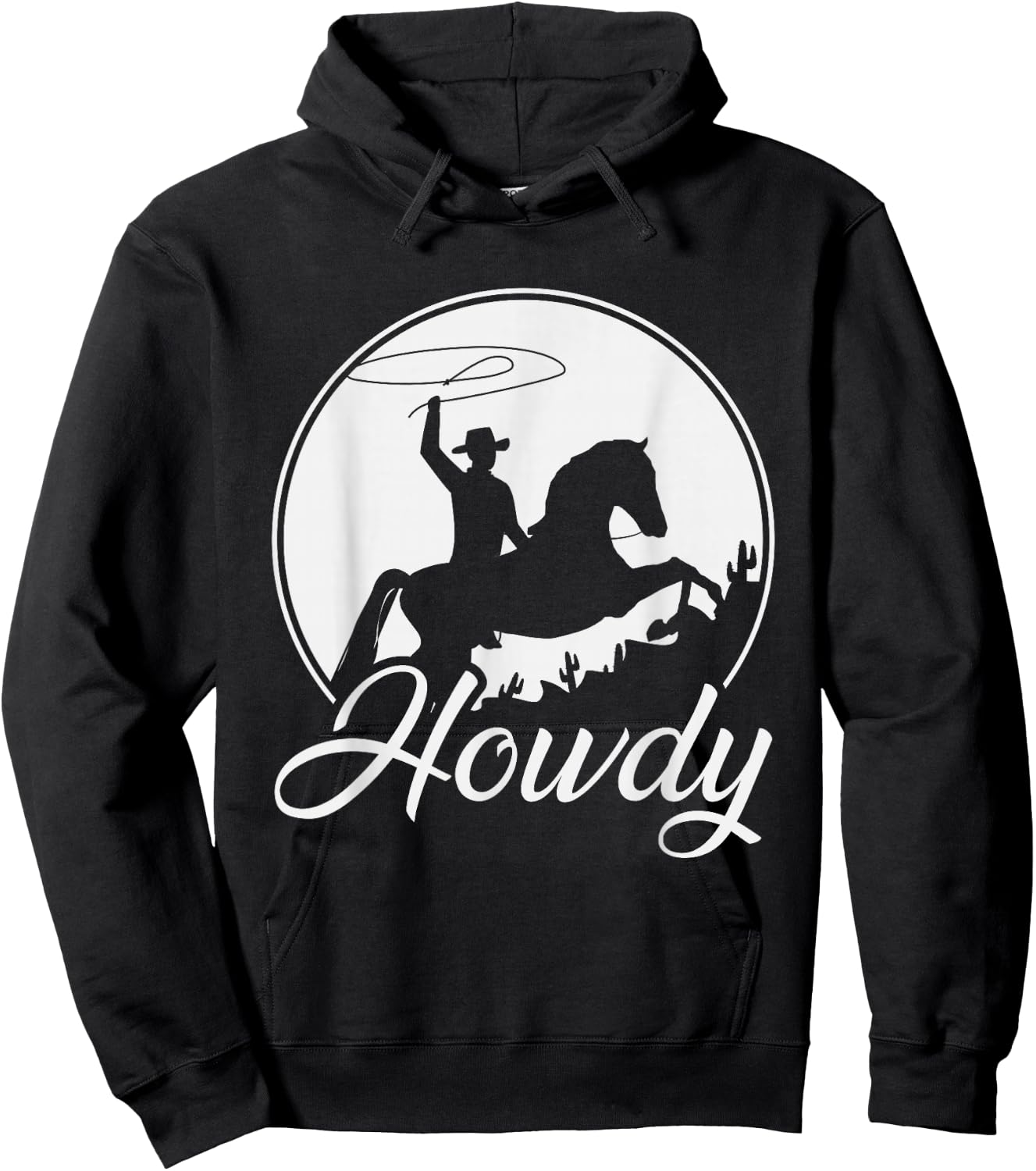 Texas Farmer Cowboy Gift Rodeo Howdy Cowboy - Men's Black Western Cowboy - Small - Classic Fit - Short Sleeve - - Cotton 65%, Polyester 35% Hoodie - Hoodie | Black