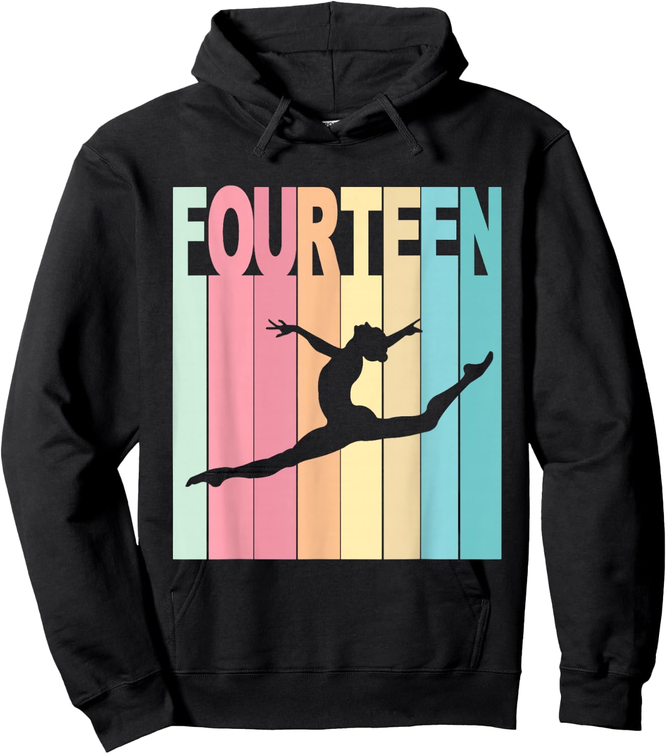 14th Birthday Girl Dance Theme Party 14 Year Old Bday Hoodie - Hoodie | Black