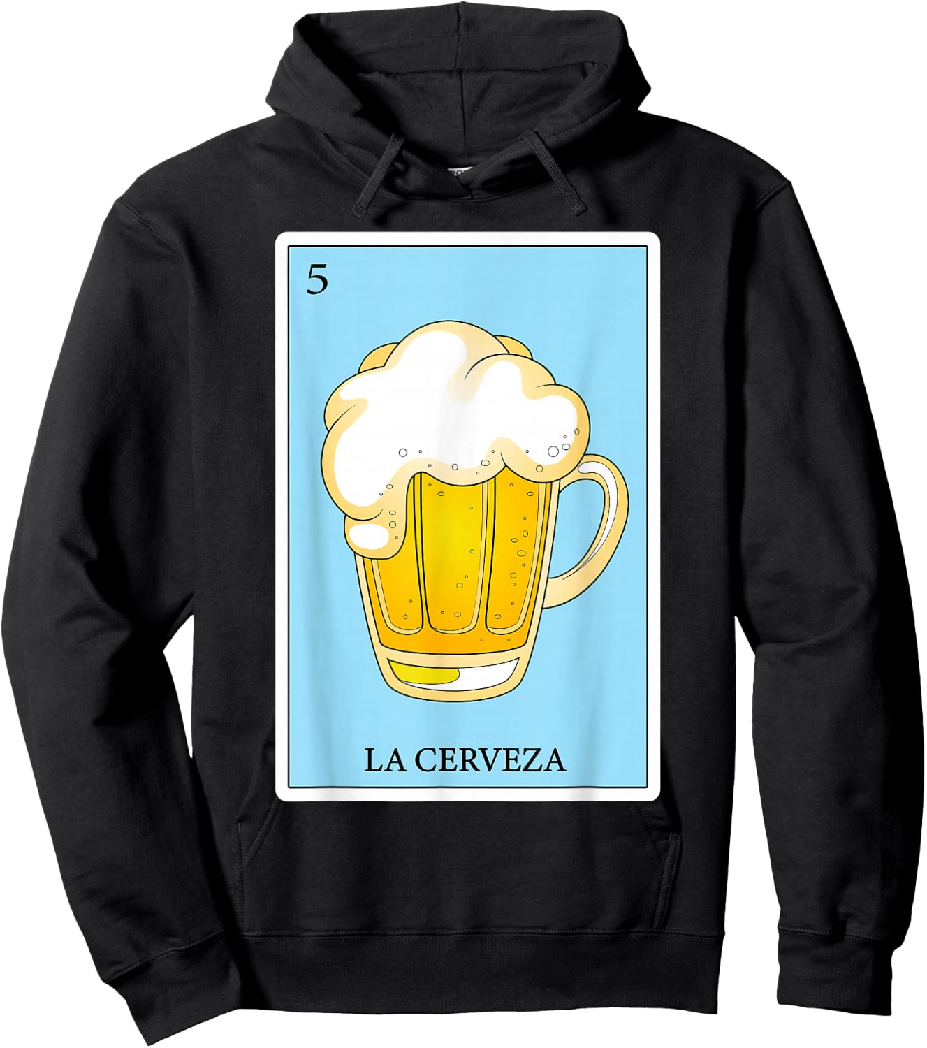 Funny Spanish-Mexican Bingo Gifts - La Cerveza Hoodie - Hoodie | Black