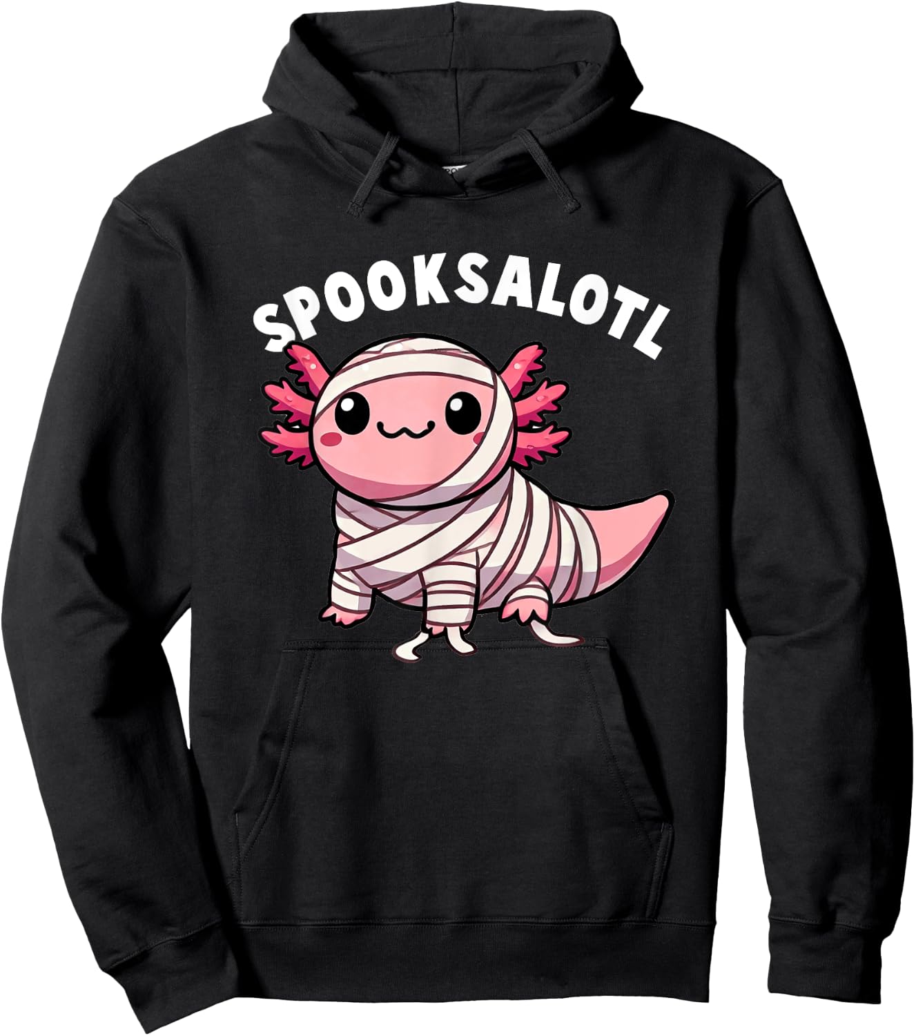 Halloween Axolotl Spooksalotl Funny Axolotl Kids Women Men Hoodie - Hoodie | Black