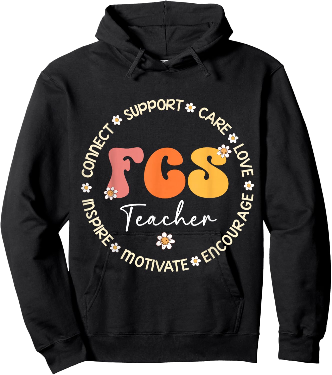 Cute FCS Teacher Squad Appreciation Week Back to School Hoodie - Hoodie | Black