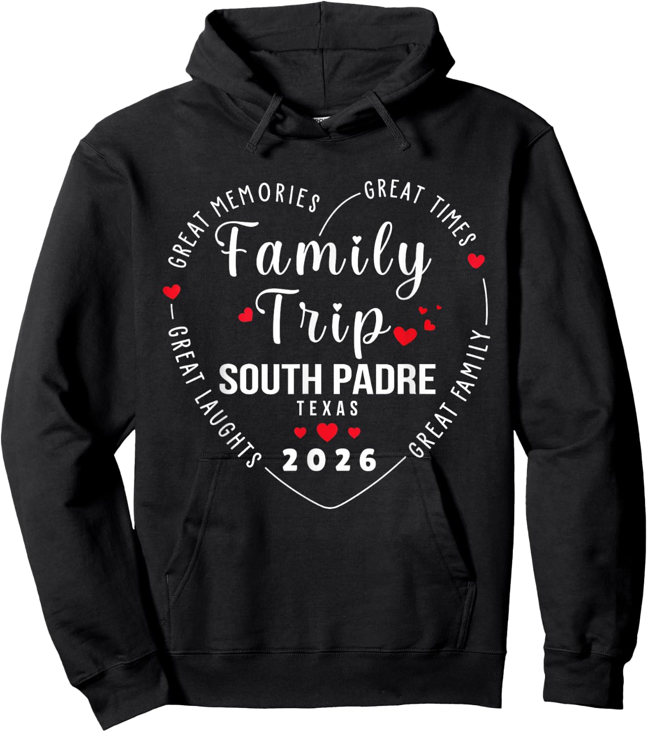 Funny Family Trip South Padre Texas 2026 Vacation Beach Hoodie - Hoodie | Black