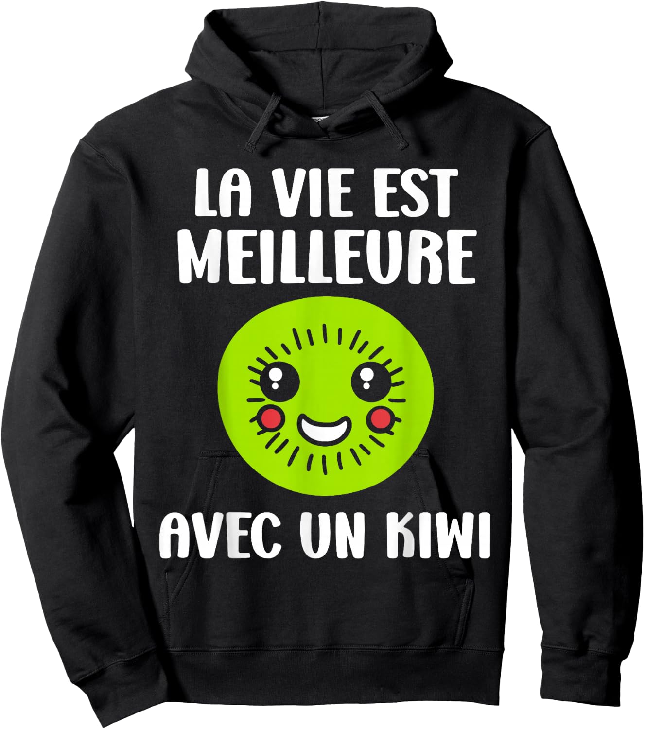 Kiwi Fruit Life is better with a kiwi , Black, S Hoodie - Hoodie | Black