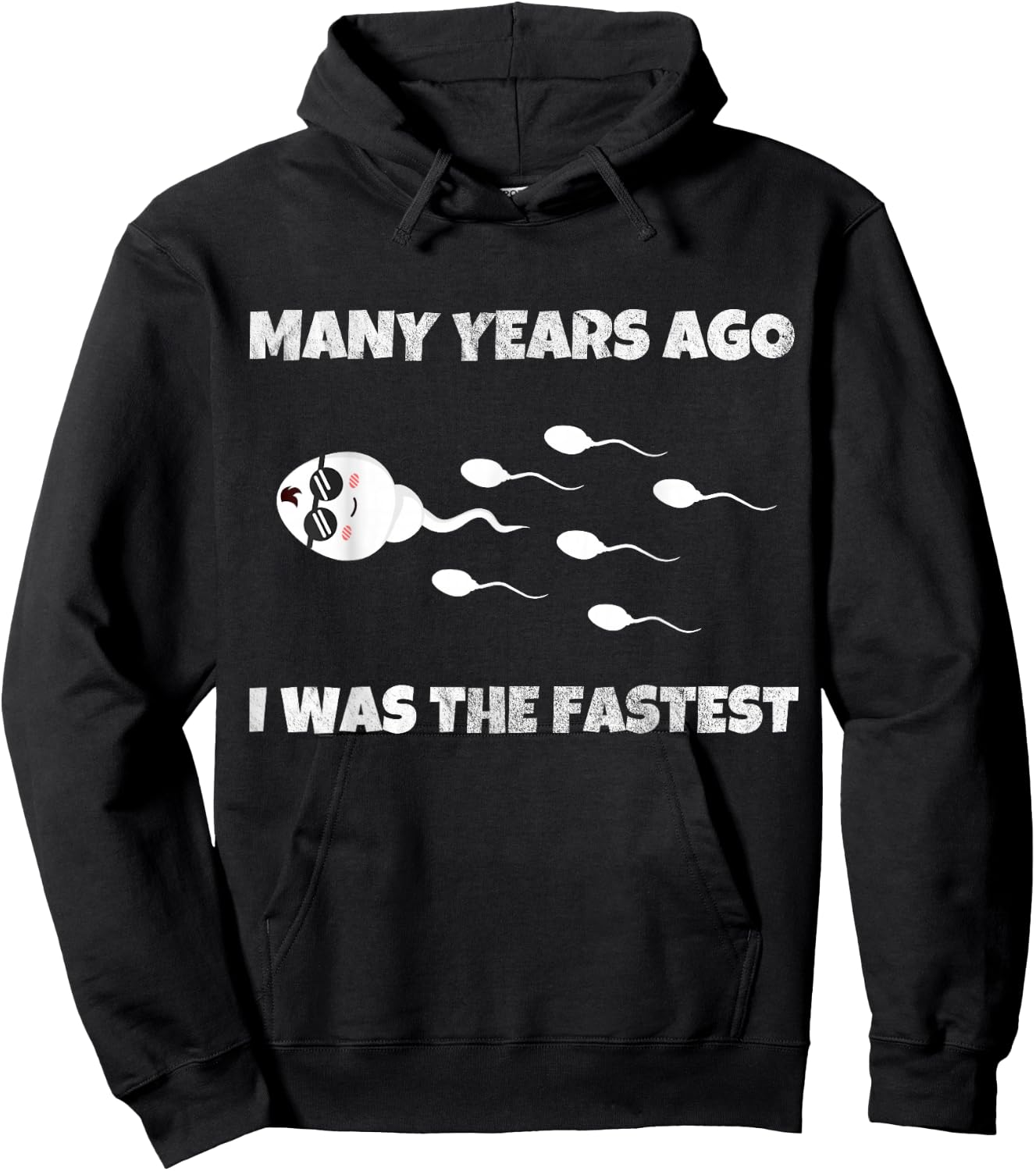 Many Years Ago I Was The Fastest Funny Design , Black, S Hoodie - Hoodie | Black