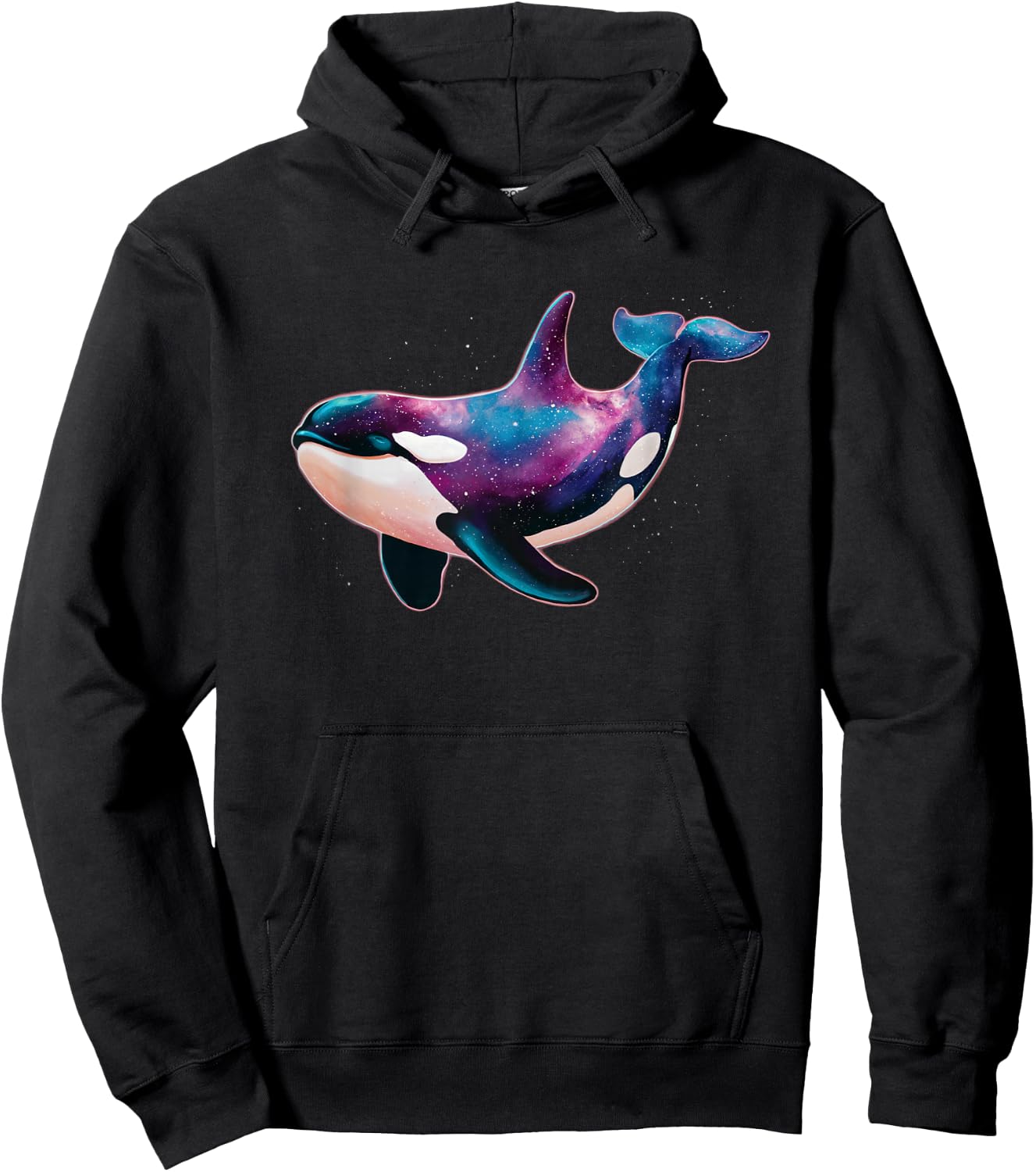 Beautiful Galaxy Cosmic Space Orca Hoodie - Hoodie | Black