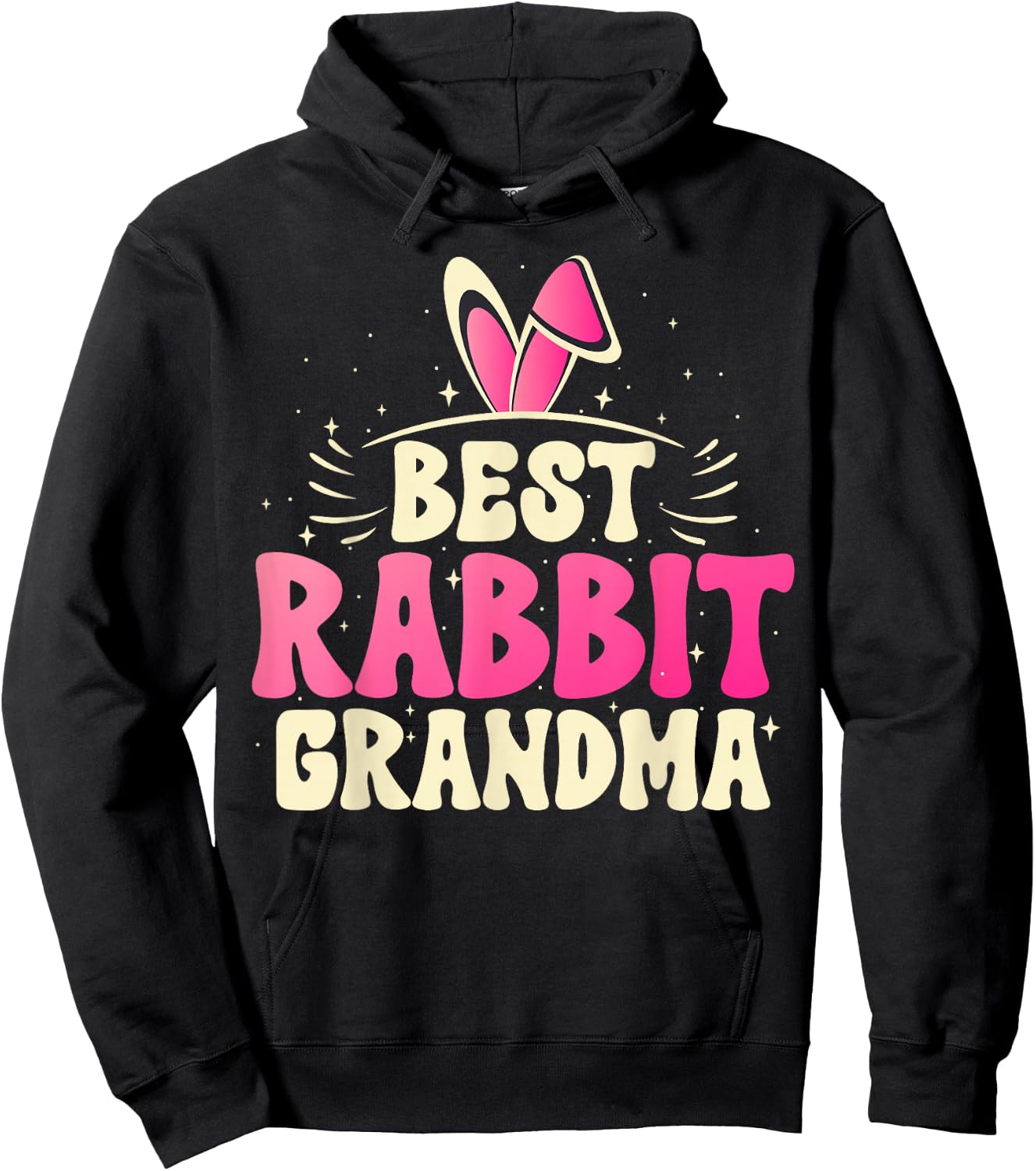 Best Rabbit Grandma Ever Bunny Grandma Hoodie - Hoodie | Black