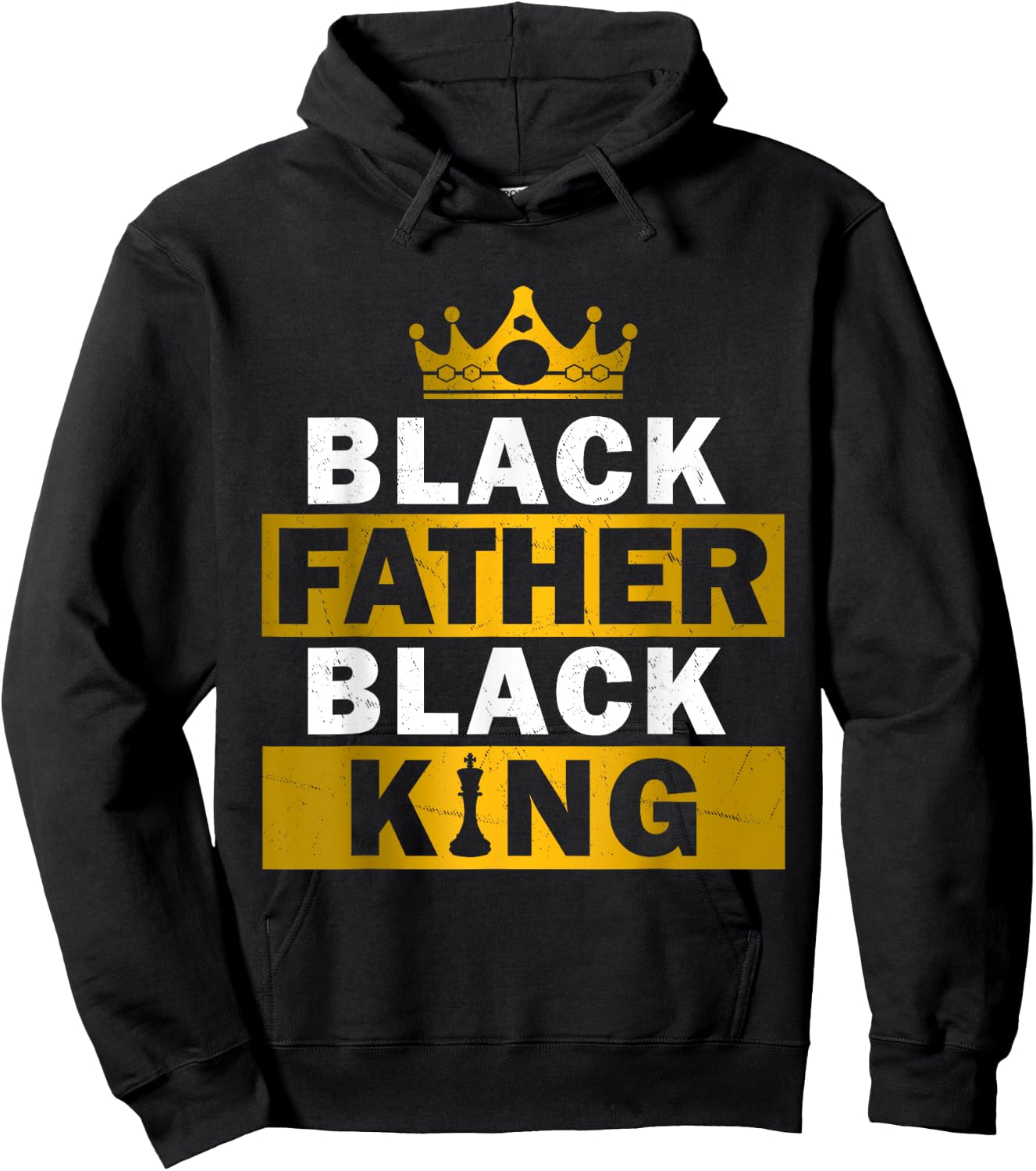 Black Father Black King African American Dad Father's Day Hoodie - Hoodie | Black