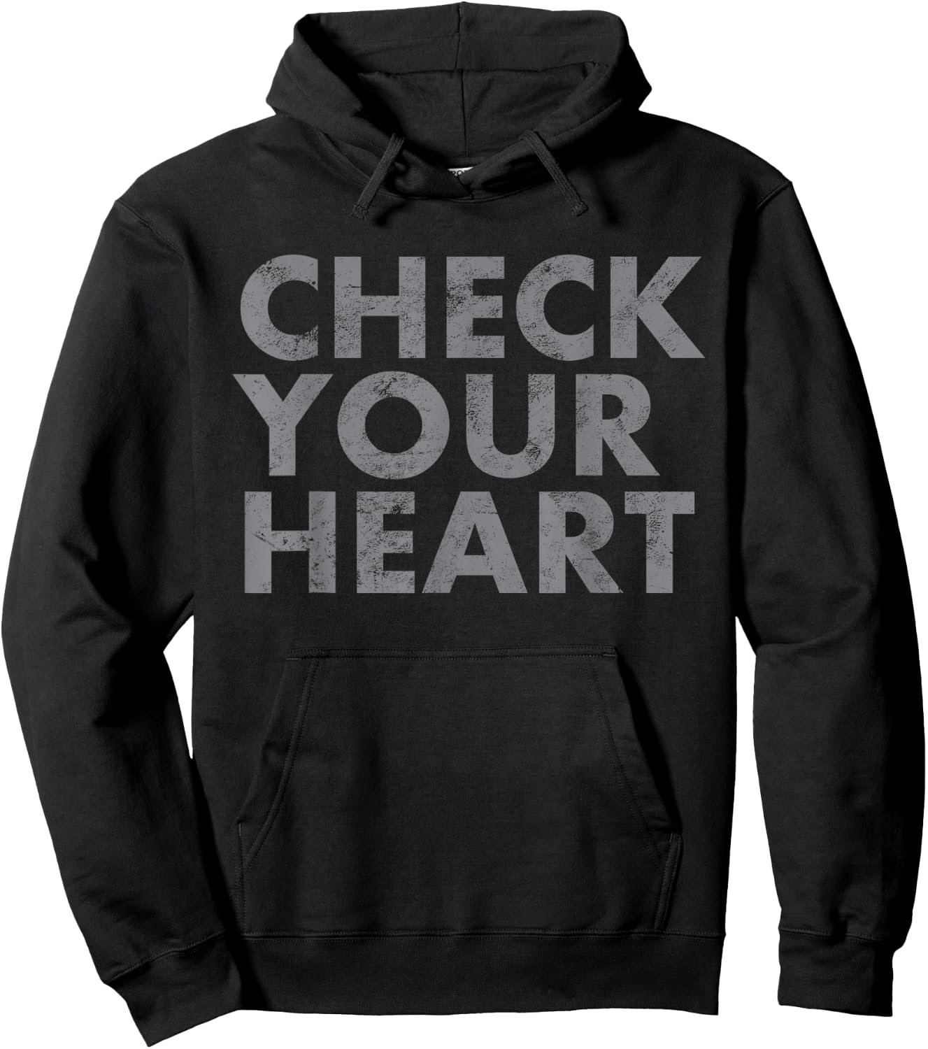 Check Your Heart T Shirt Hoodie - Hoodie | Black