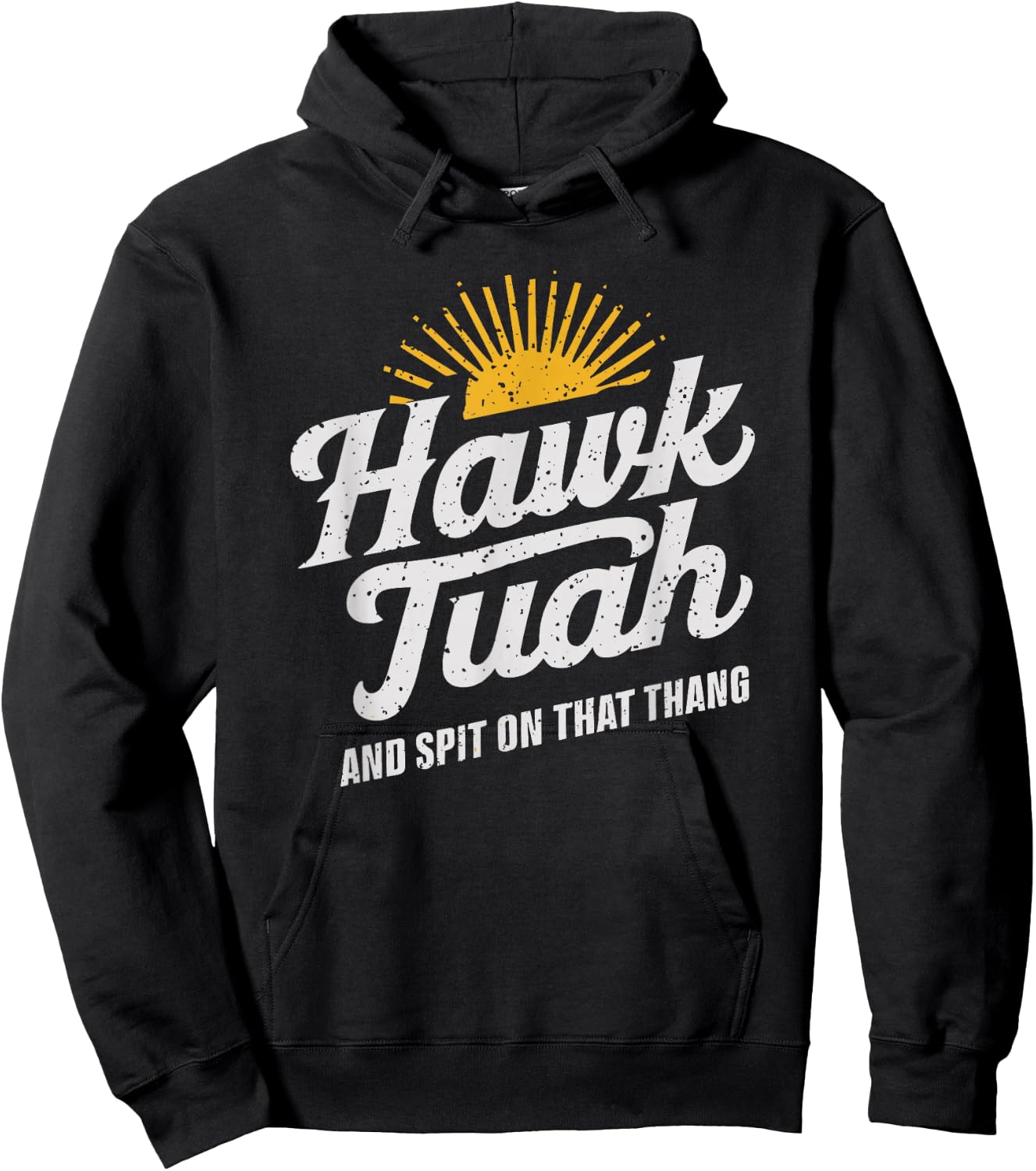 Hawk Tuah White Trash Party Attire Hillbilly Costume Hoodie - Hoodie | Black