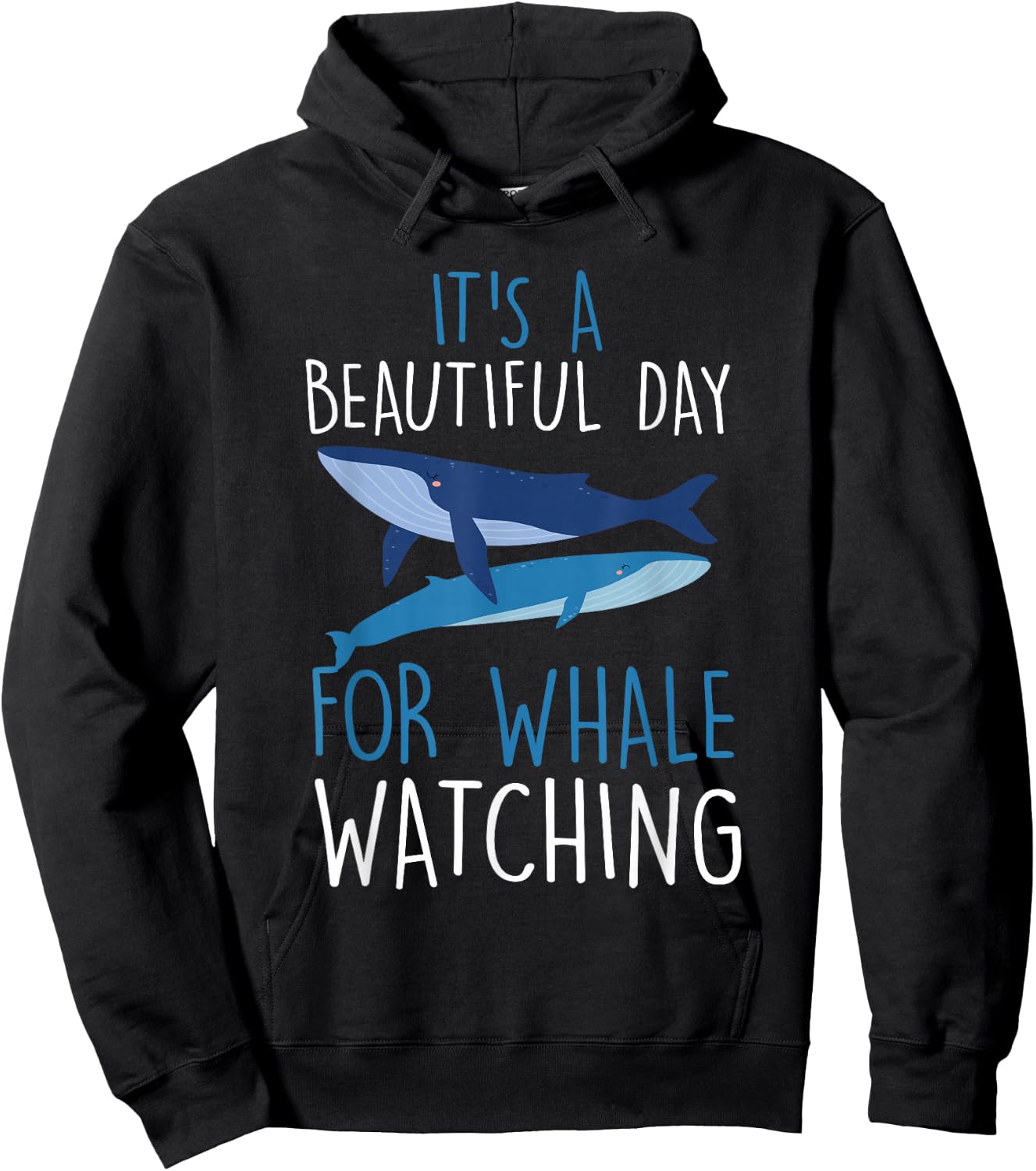 It's a beautiful day for Blue whale watching cetacean Hoodie - Hoodie | Black