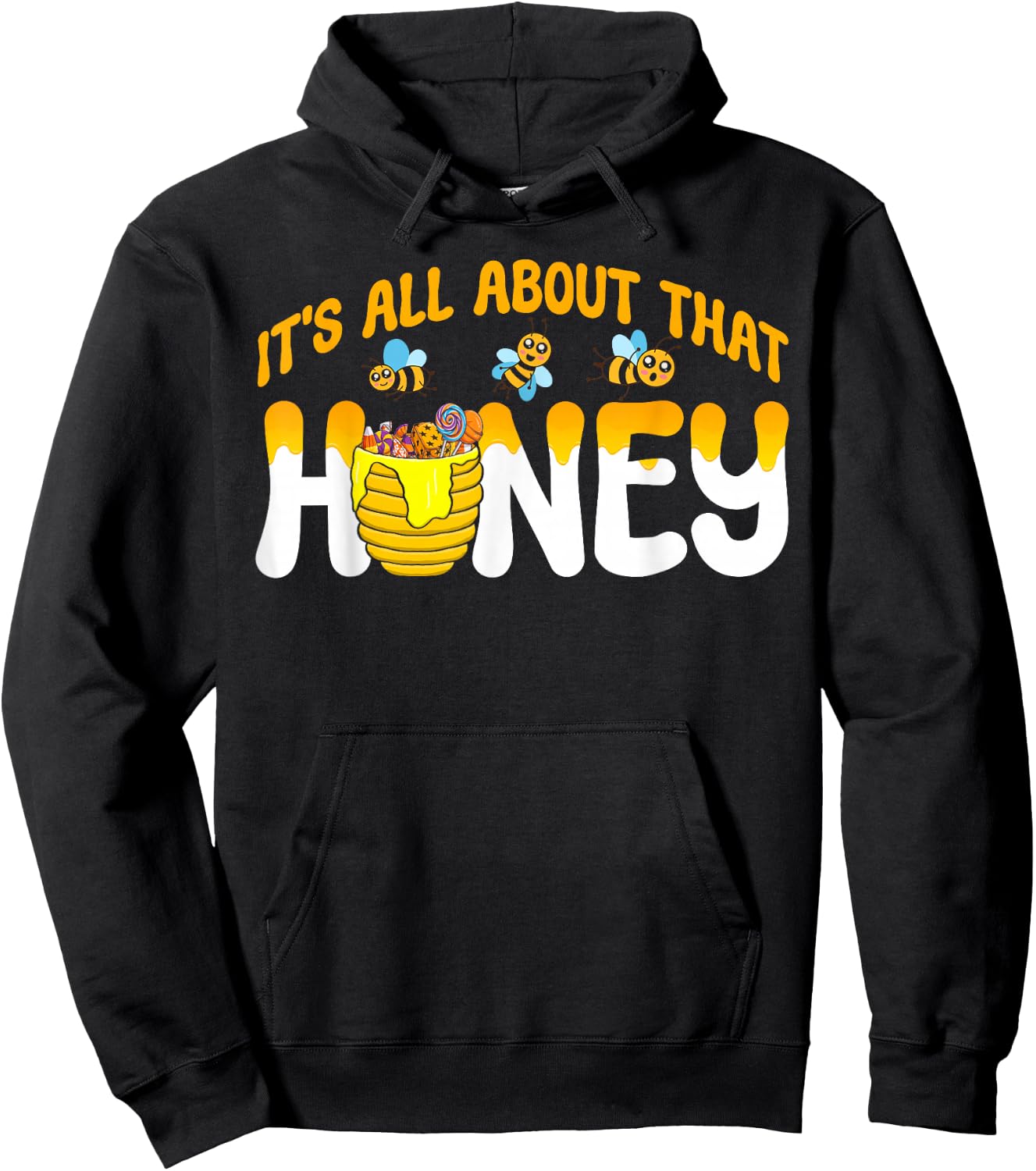Honey Pot Costume It's All About that Honey Honey Jar Hoodie - Hoodie | Black