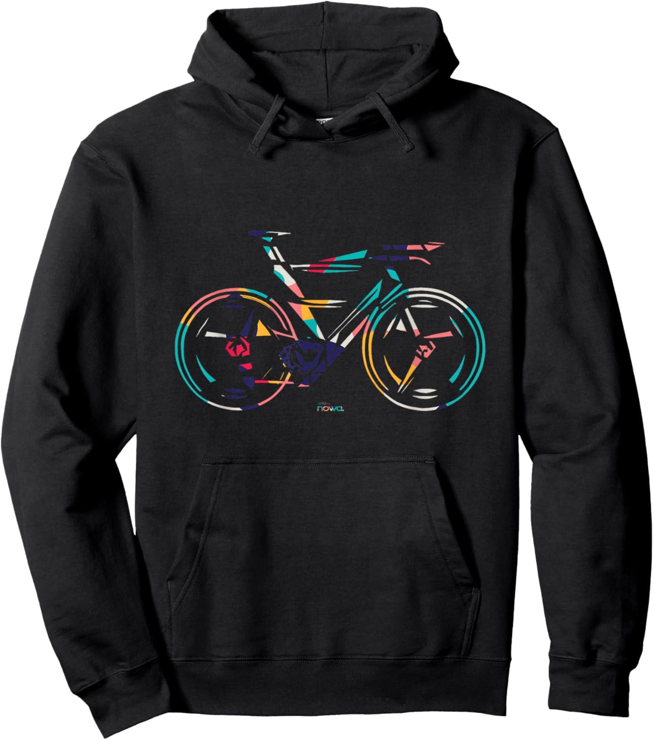 Bicycle Racing Bike in the Colours of the Rainbow , black Hoodie - Hoodie | Black