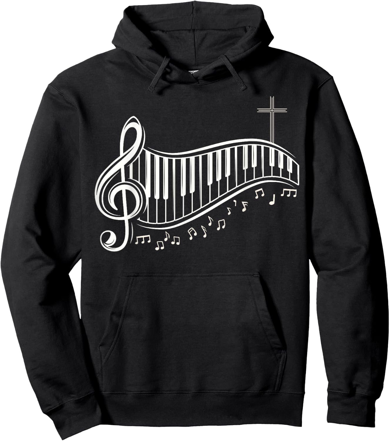 Christian Worship Music Choir Piano Pianist Piano Player Hoodie - Hoodie | Black