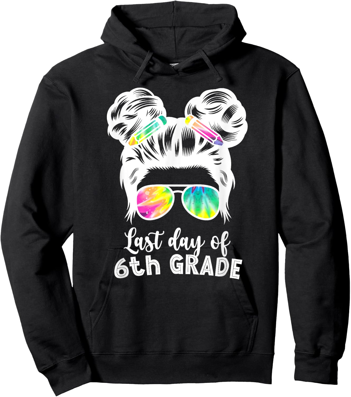 Last Day Of 6th Grade Groovy 6th Grade Last Day Of School Hoodie - Hoodie | Black