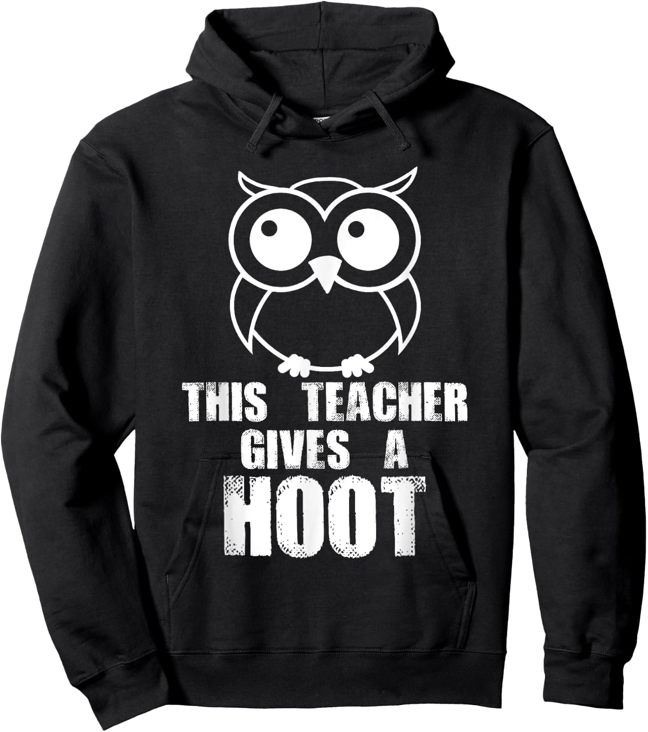 This Teacher Gives A Hoot! Funny Owl Predator Bird Hoodie - Hoodie | Black