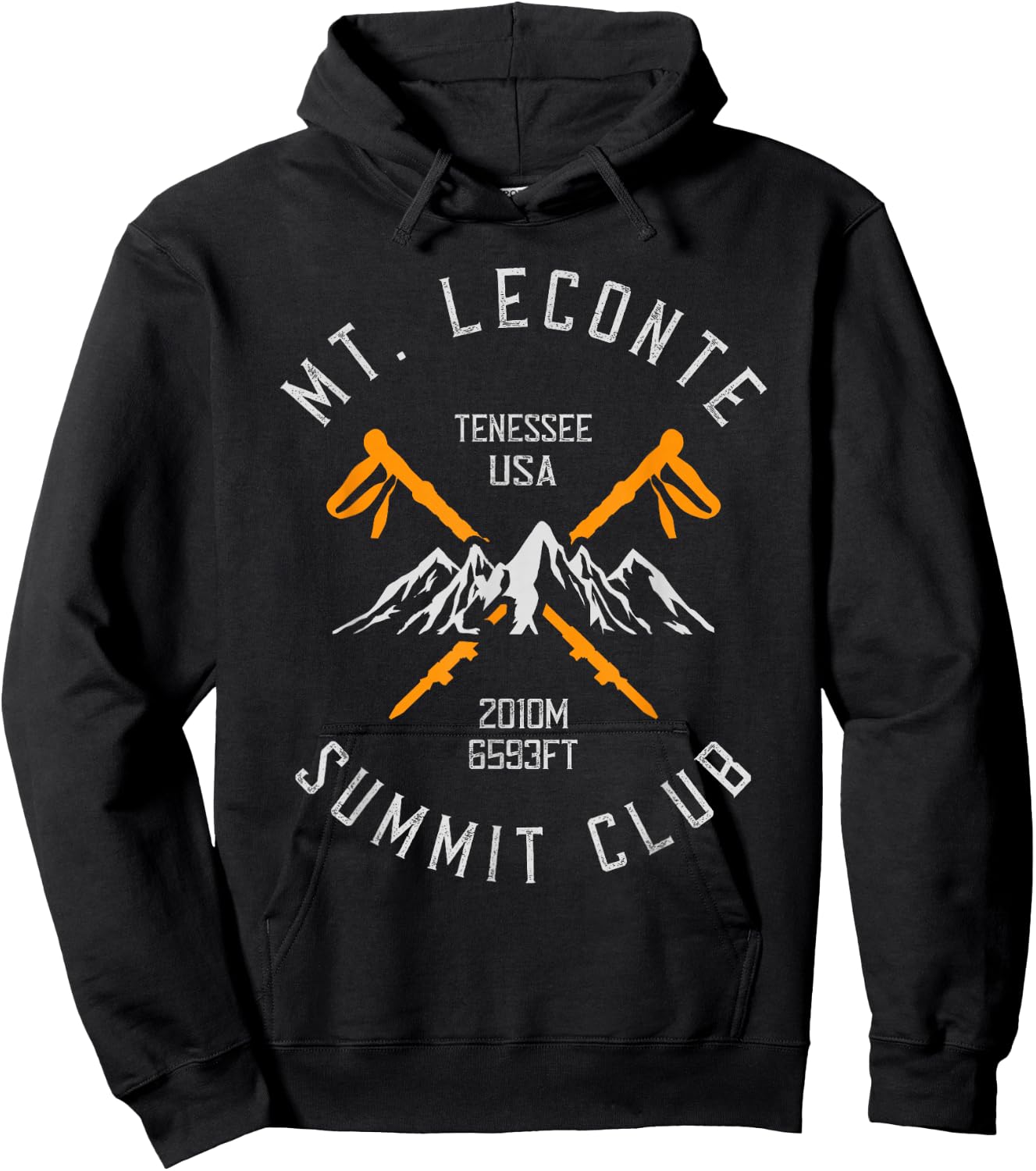 Mount LeConte Mountain Hiker Hiking Hoodie - Hoodie | Black
