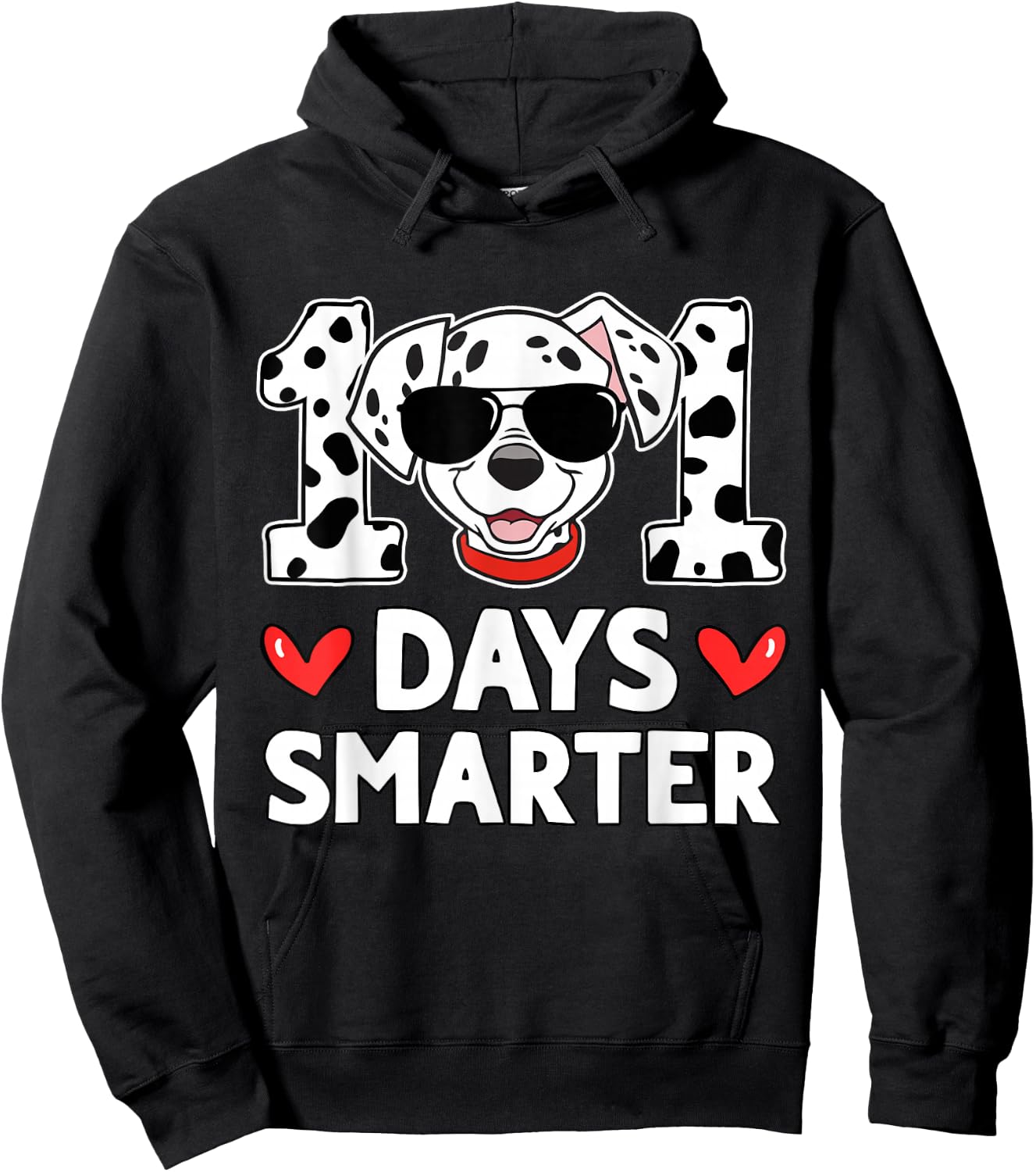 100 Days Of School Dalmatian Dog Boy Kid 100th Day Of School Hoodie - Hoodie | Black