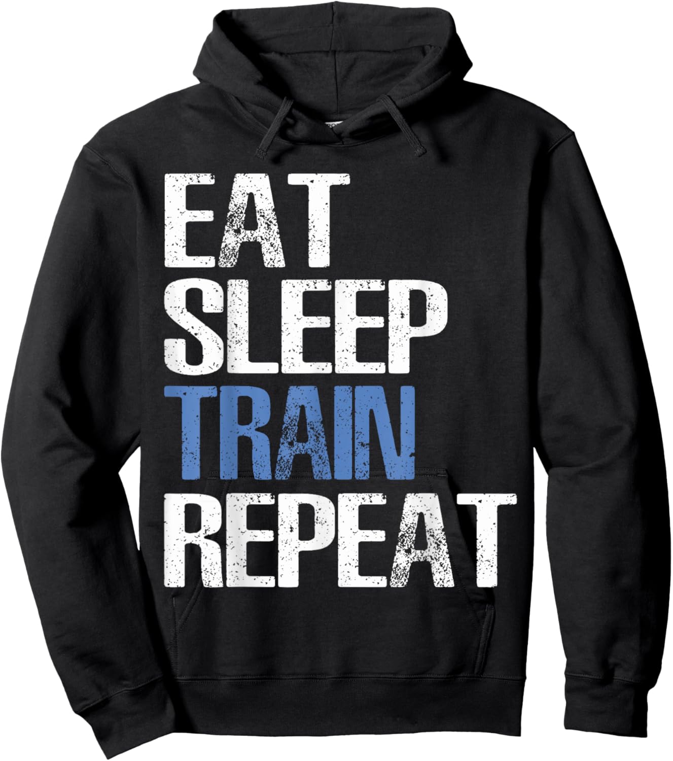 Eat Sleep Train Repeat Cool Gym Gift Hoodie - Hoodie | Black