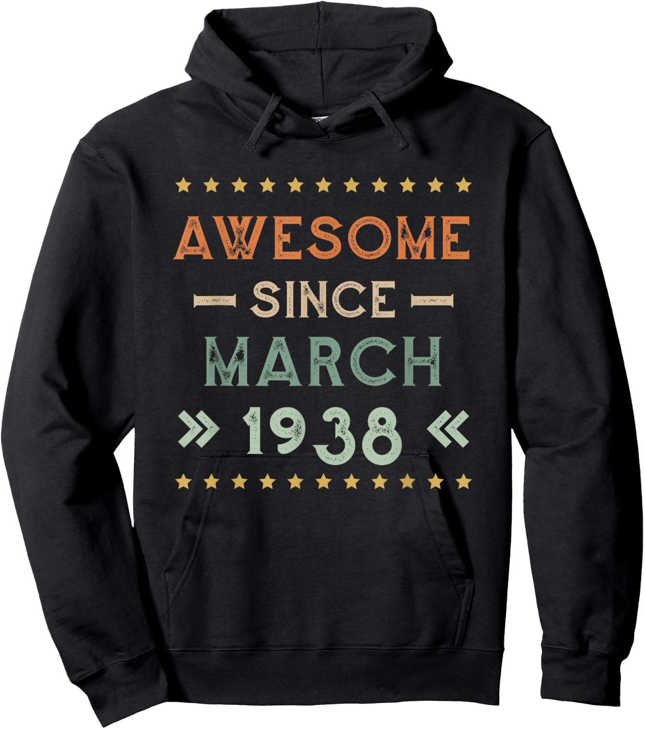 Awesome Since March 1938 Birthday Design Hoodie - Hoodie | Black