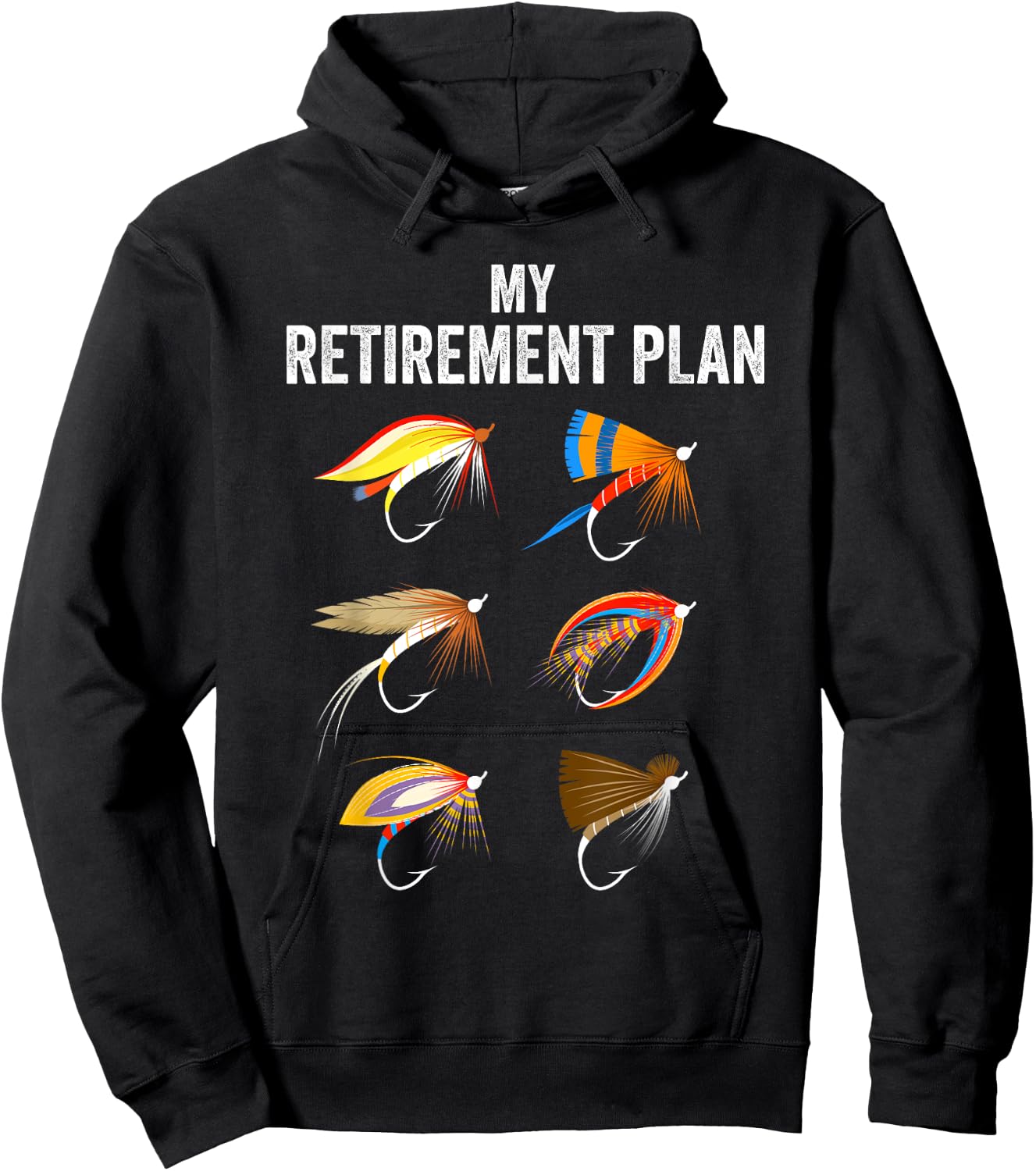 My retirement plan fly fishing. Retirement gift Hoodie - Hoodie | Black
