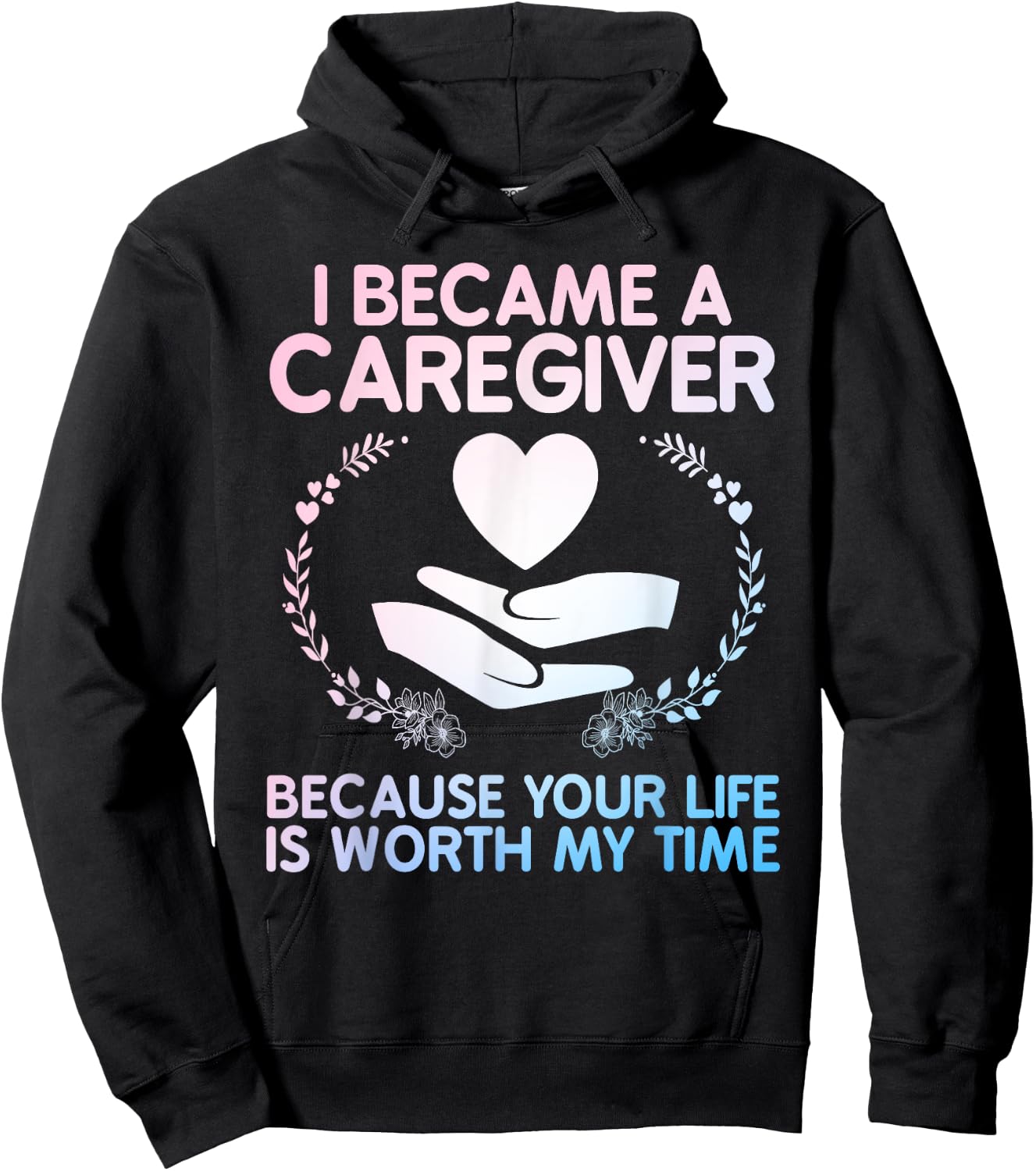 Caregiver Art Women Medical Health Worker Caregiver Hoodie - Hoodie | Black