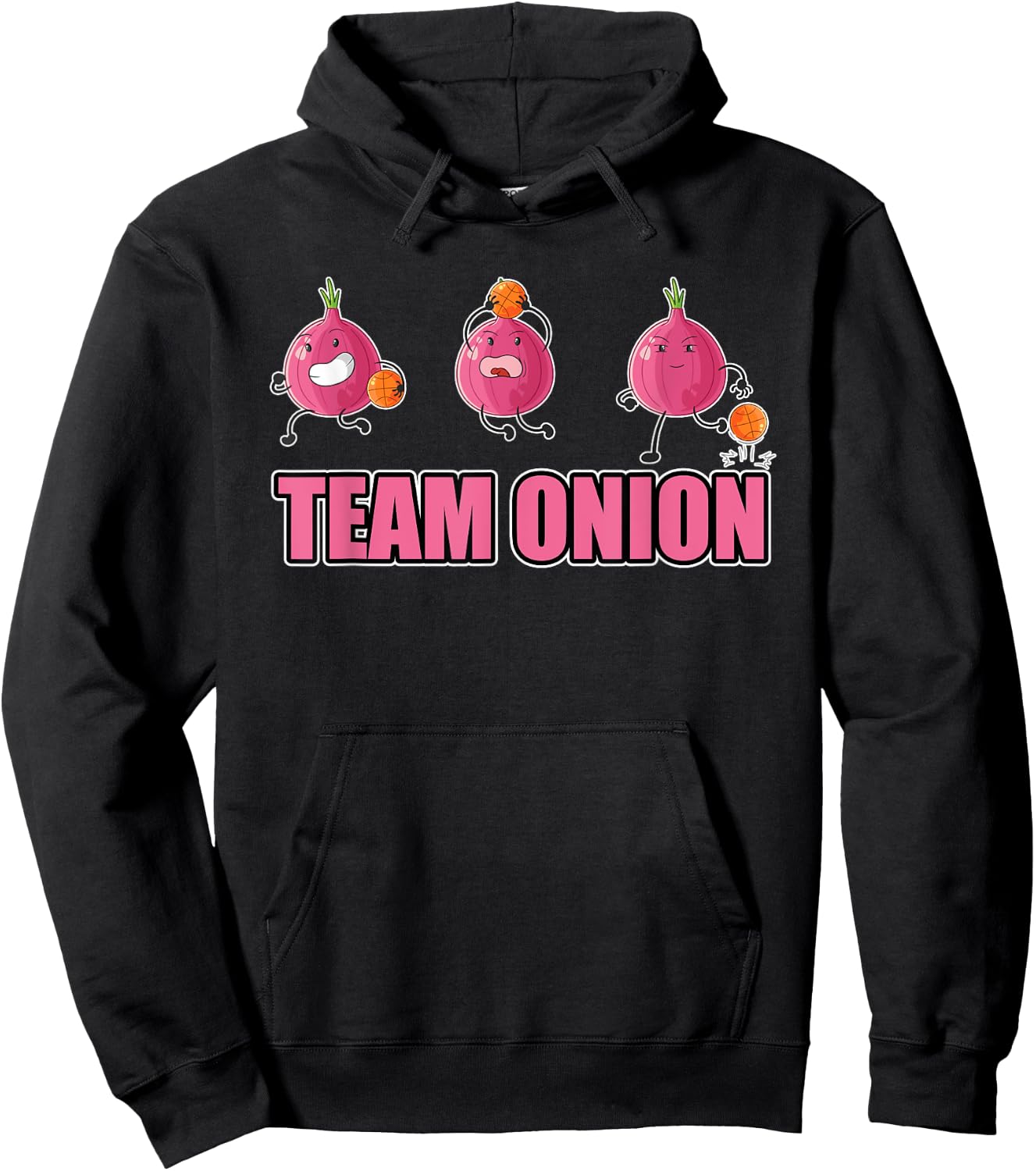 Funny Team Onion Sports Costume Love Vegan Food Hoodie - Hoodie | Black