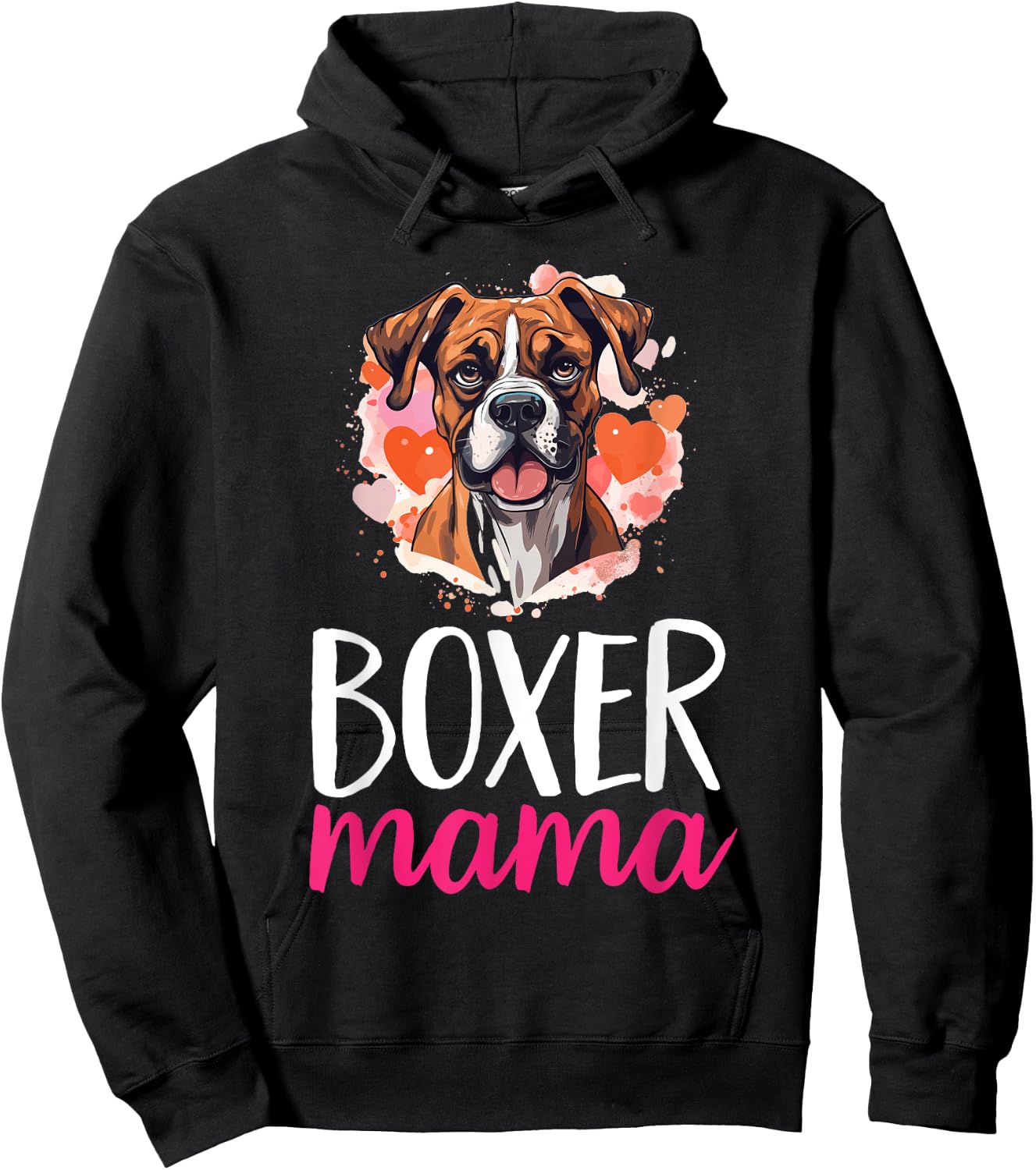 Boxer Dog Breed Pet - Boxer Mama Hoodie - Hoodie | Black