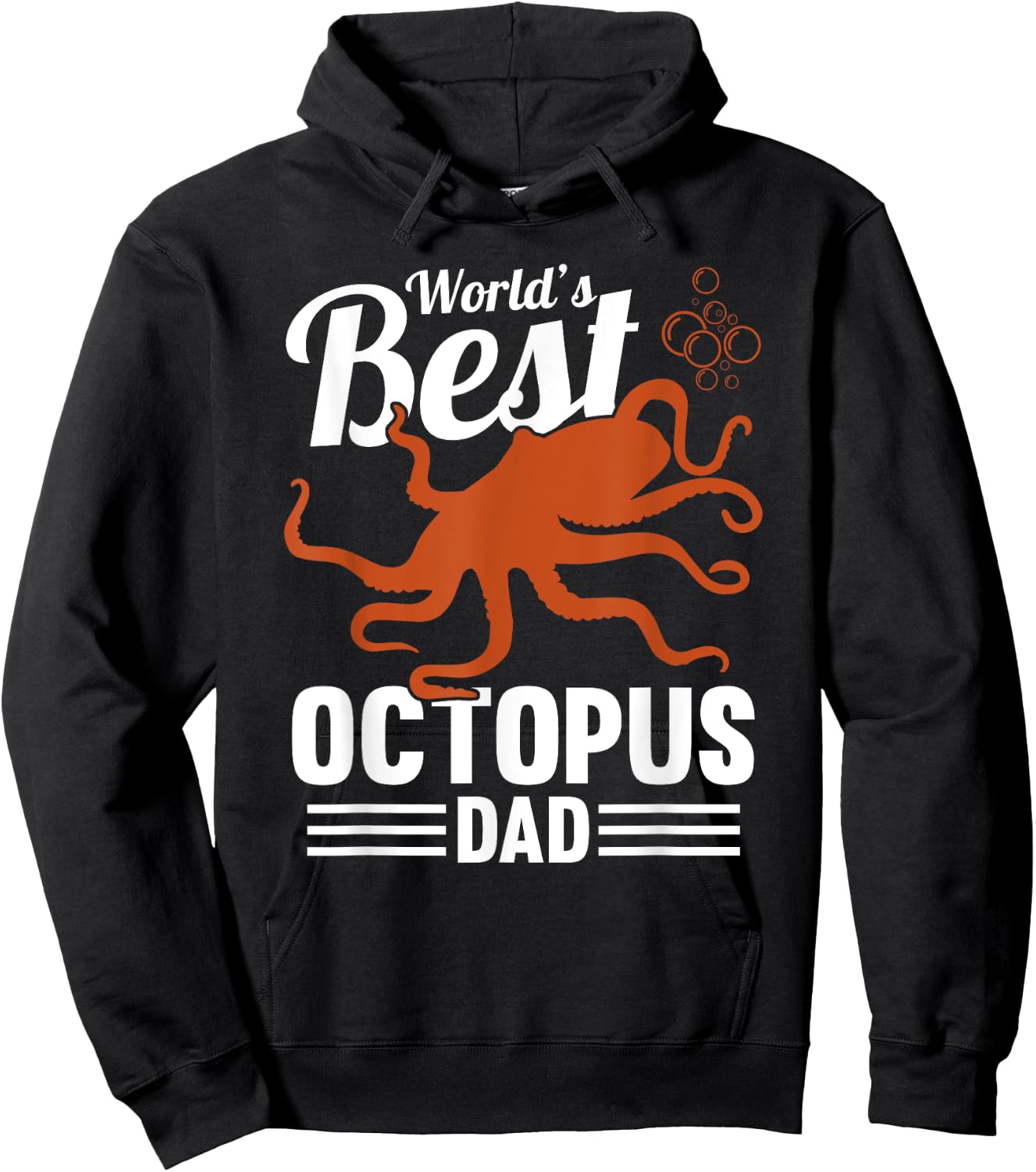World's Best Octopus Dad Men Tentacles Octopus Fan Hoodie - Hoodie | Black