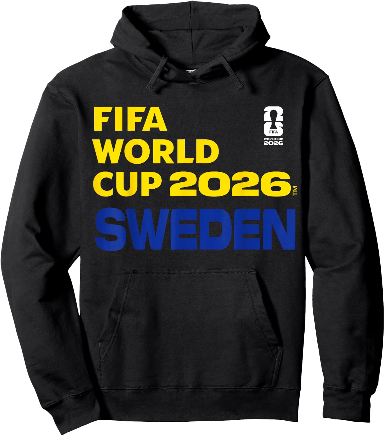 FIFA World CUP26 Sweden Block Letters Hoodie - Hoodie | Black