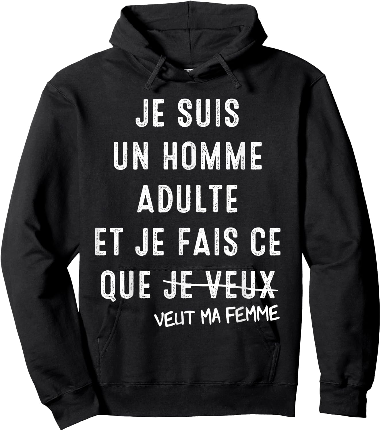 I'm An Adult Man And I Do What My Wife Wants Hoodie - Hoodie | Black