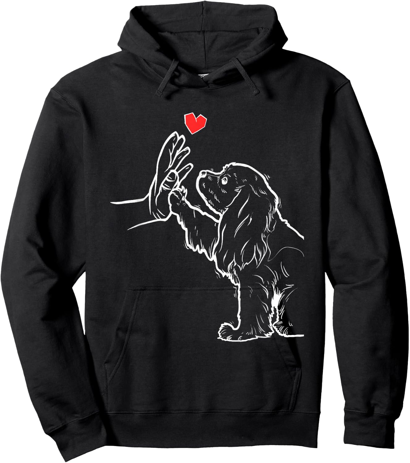Cavalier King Charles Spaniel Love Cute Spaniel , black Hoodie - Hoodie | Black