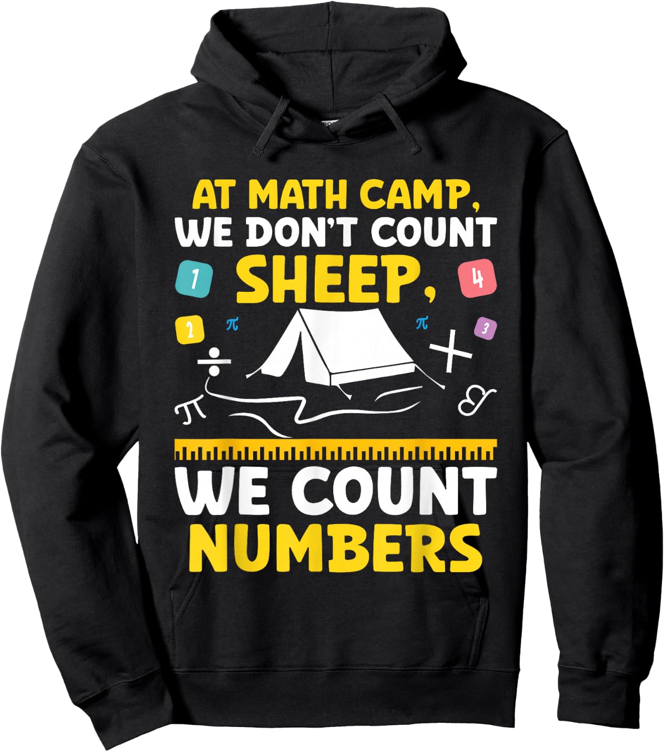 Math Camp Math Camper Mathematician Camping Mathematics Hoodie - Hoodie | Black