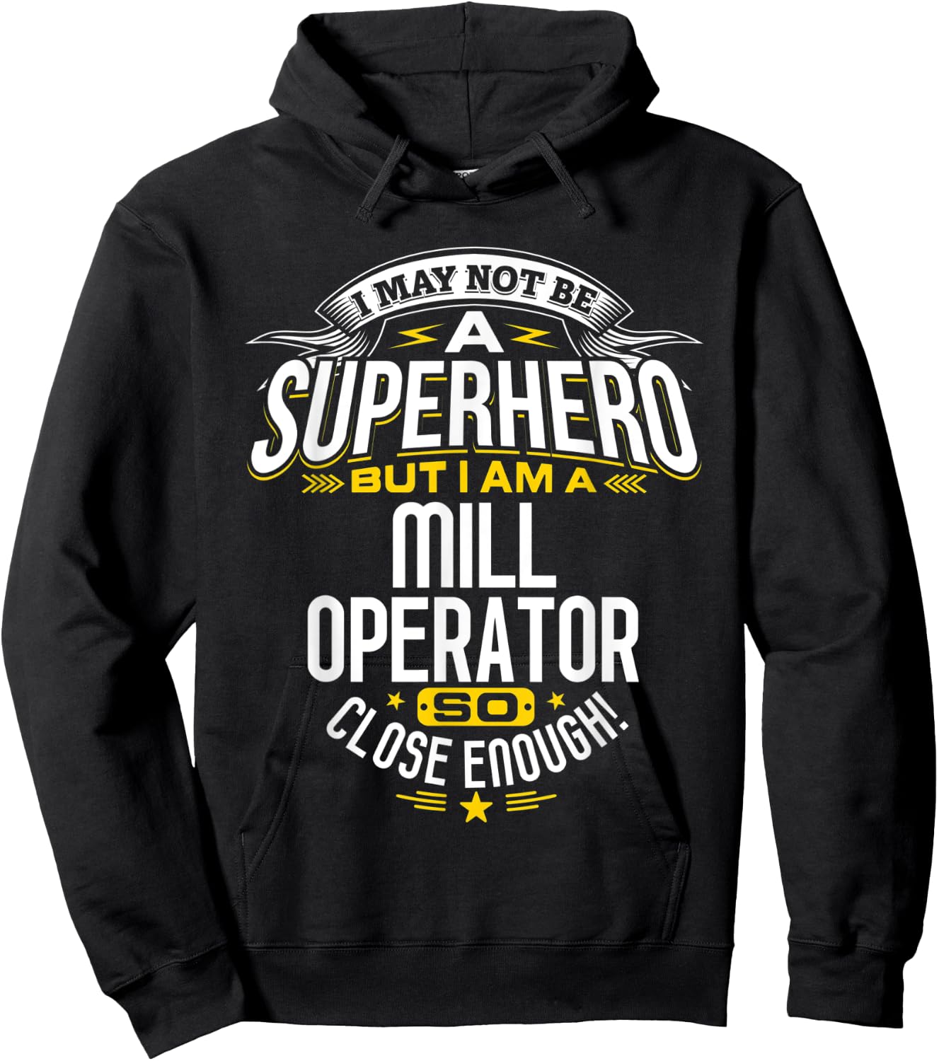 Mill Operator Idea Professional Superhero Mill Operators Hoodie - Hoodie | Black