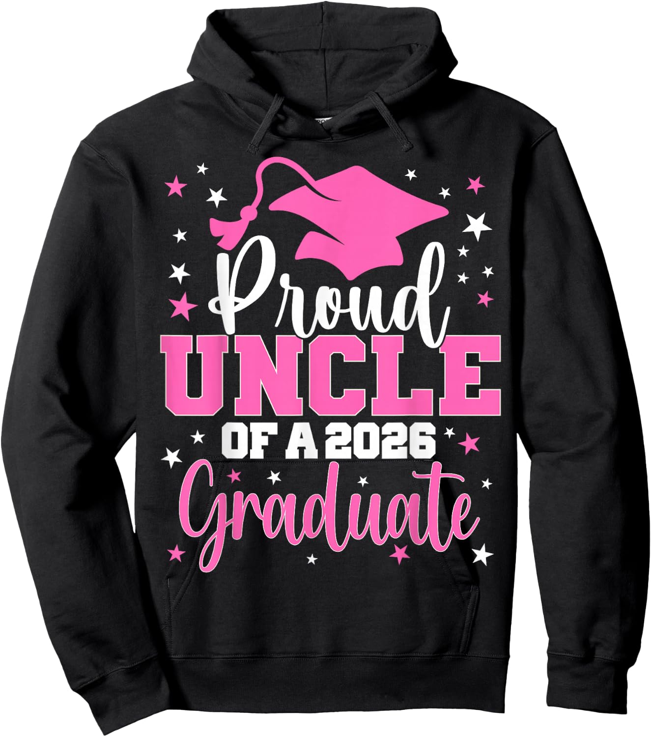 Proud Uncle of A Class of 2026 Graduate Senior Graduation Hoodie - Hoodie | Black
