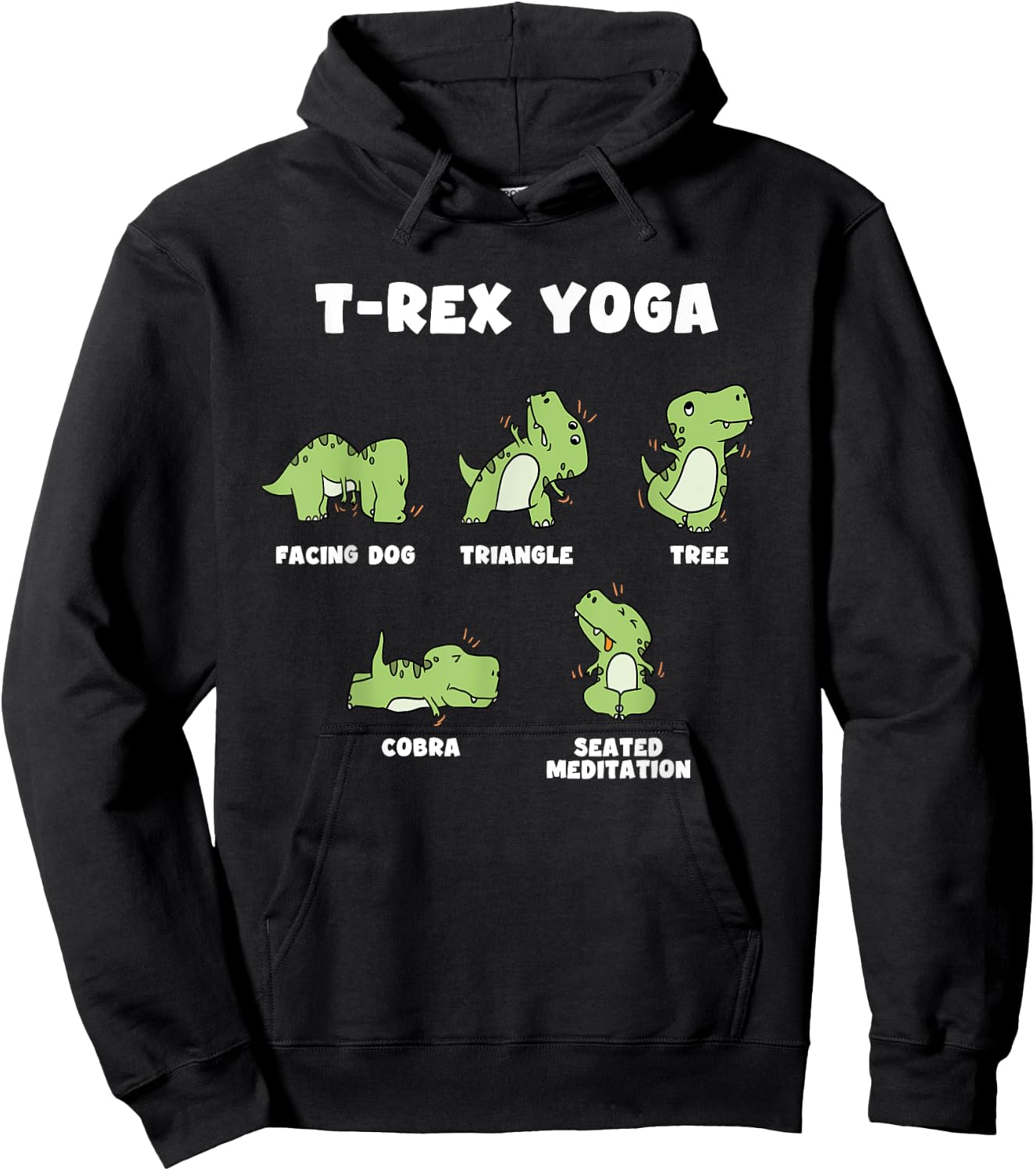 T-Rex Yoga Hoodie - Hoodie | Black