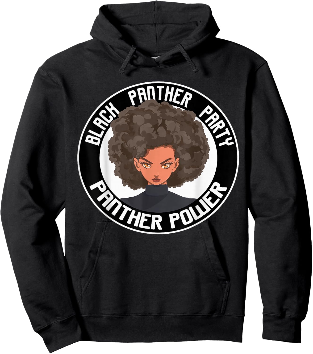 Black Power Panther Party Afro Hair 1966 Logo Vintage Hoodie - Hoodie | Black