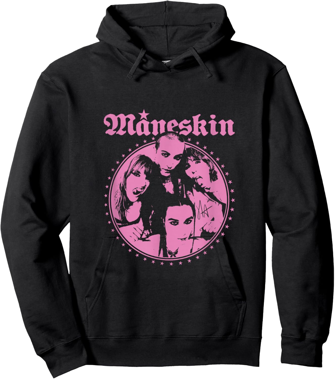 Pink Fisheye Moonskin Hoodie - Hoodie | Black