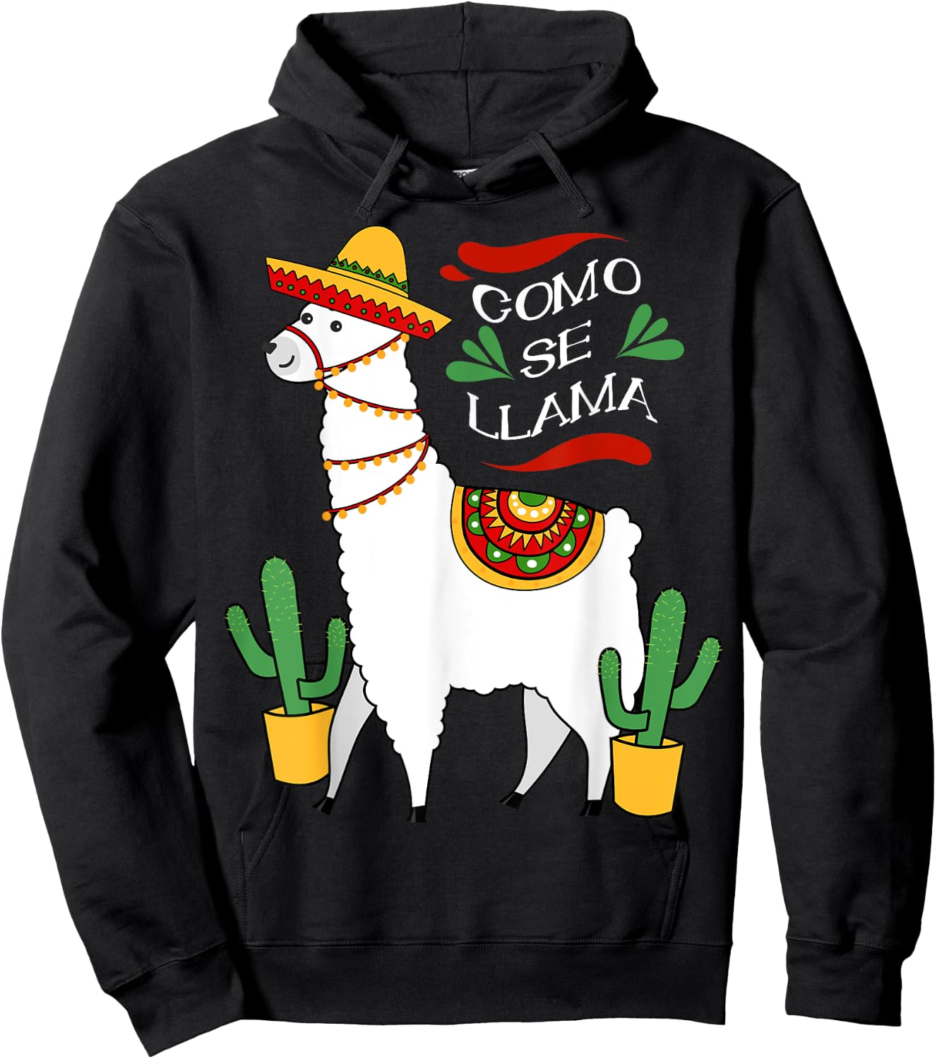 Como Se Llama Cactus Cute Cinco De Mayo Drink Shirt Hoodie - Hoodie | Black