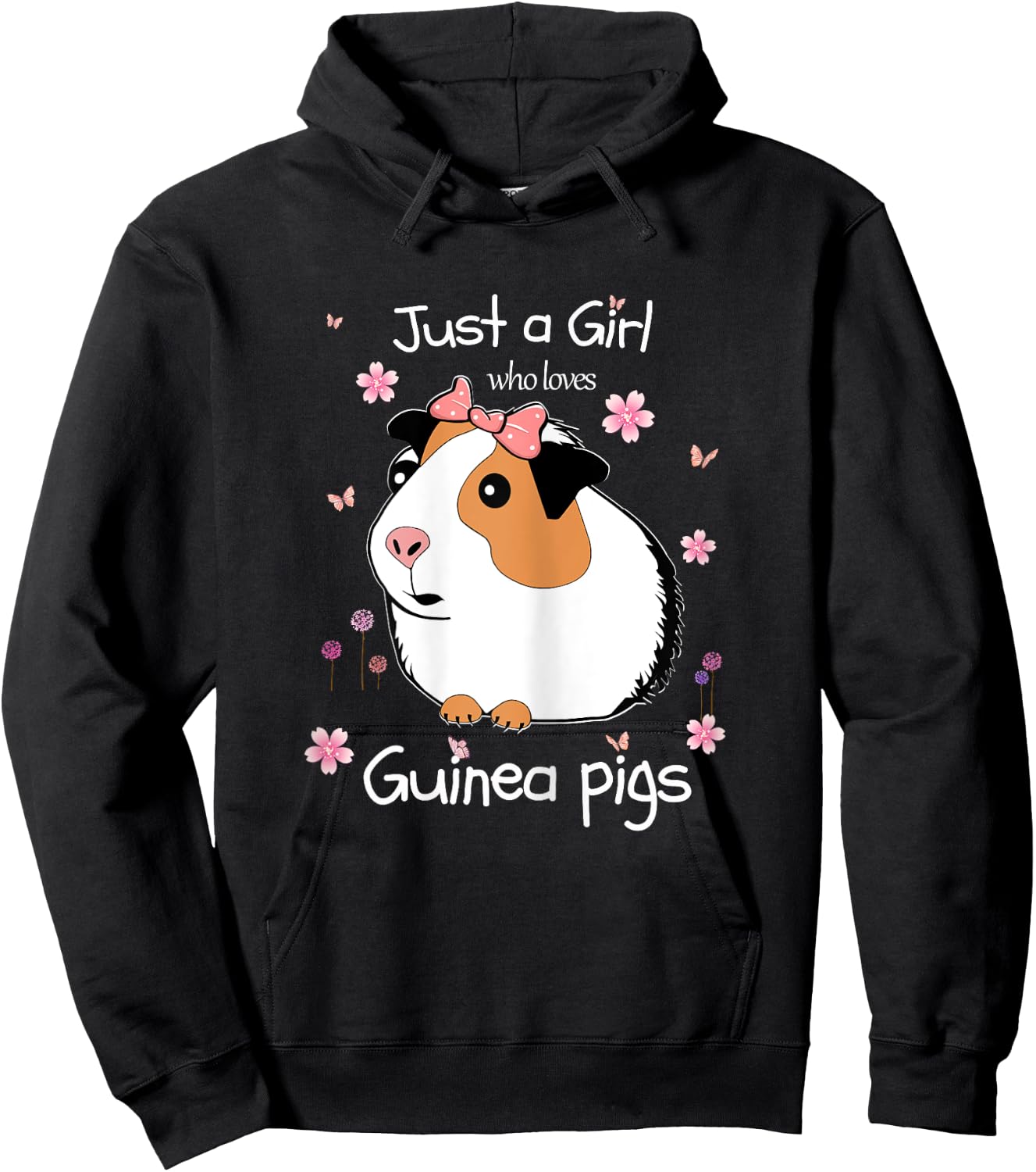 Just a Girl Who Loves Guinea Pigs - Cute Pets Lover Gift Hoodie - Hoodie | Black