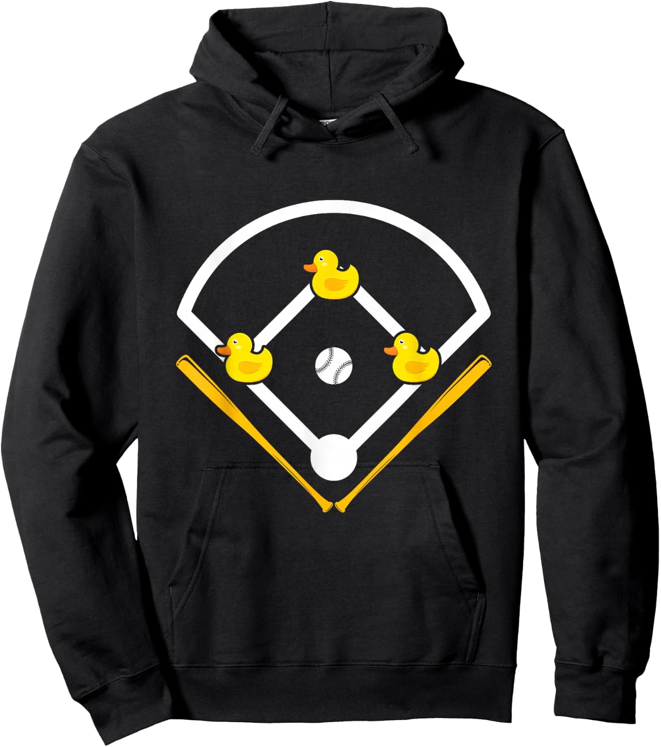 Ducks on the pond Design for a Baseball expert Hoodie - Hoodie | Black