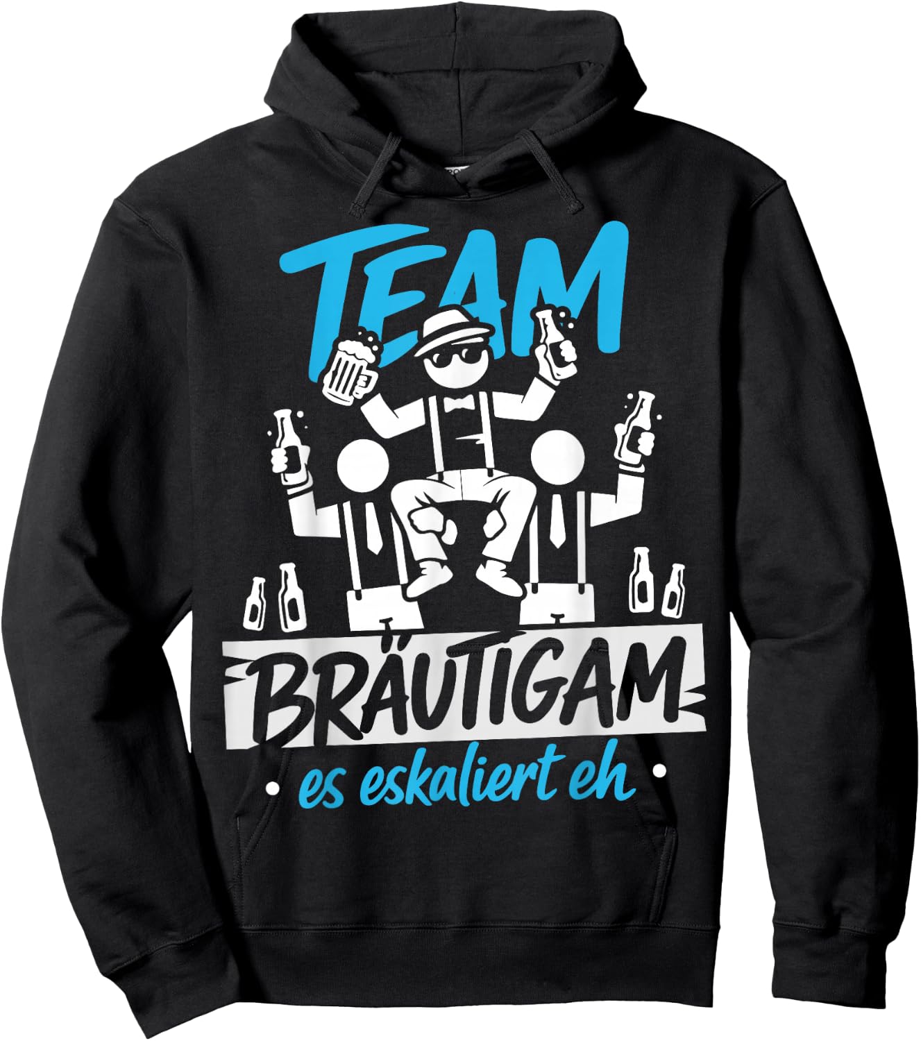 JGA Männer Junggesellenabschied Team Bräutigam JGA Hoodie - Hoodie | Black