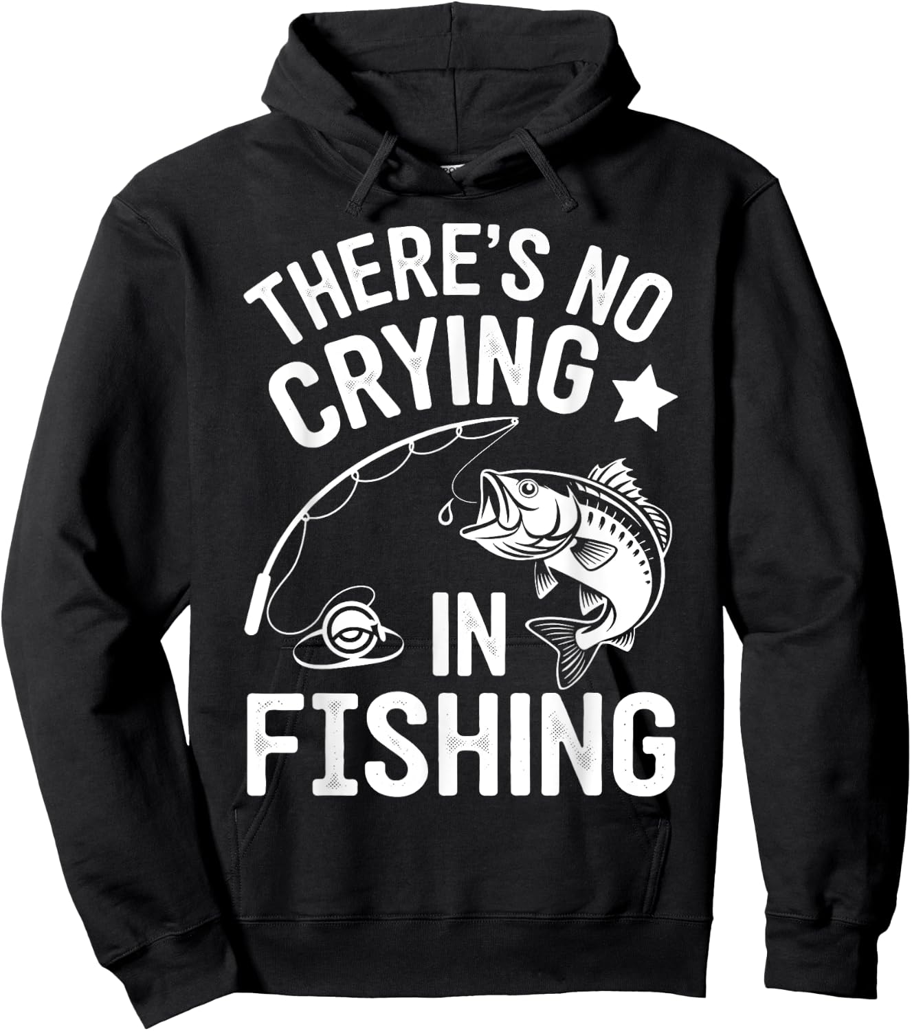 Theres No Crying in Fishing Hoodie - Hoodie | Black