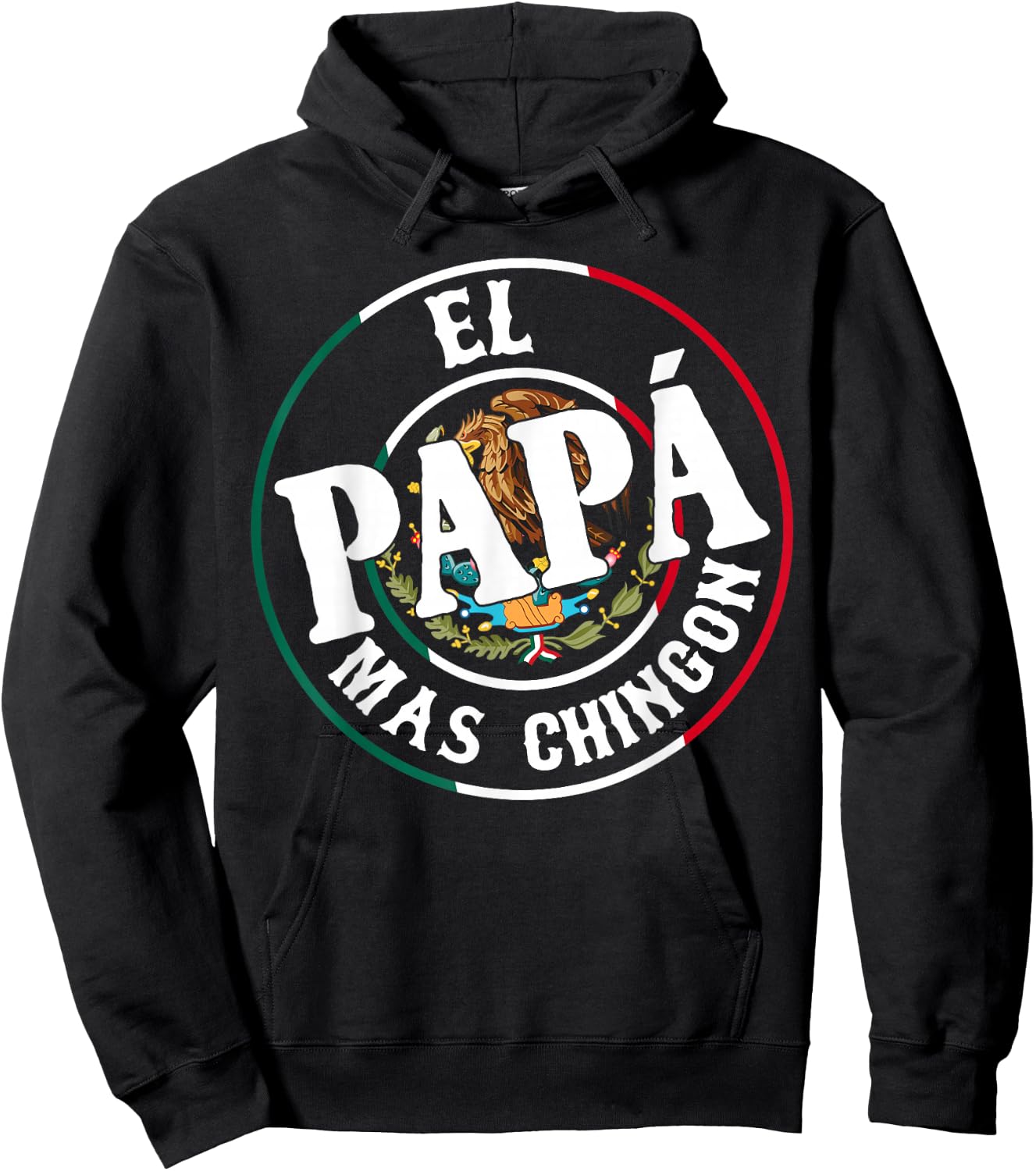 El Papa Mas Chingon Mexican Dad Spanish Funny Fathers Day Hoodie - Hoodie | Black