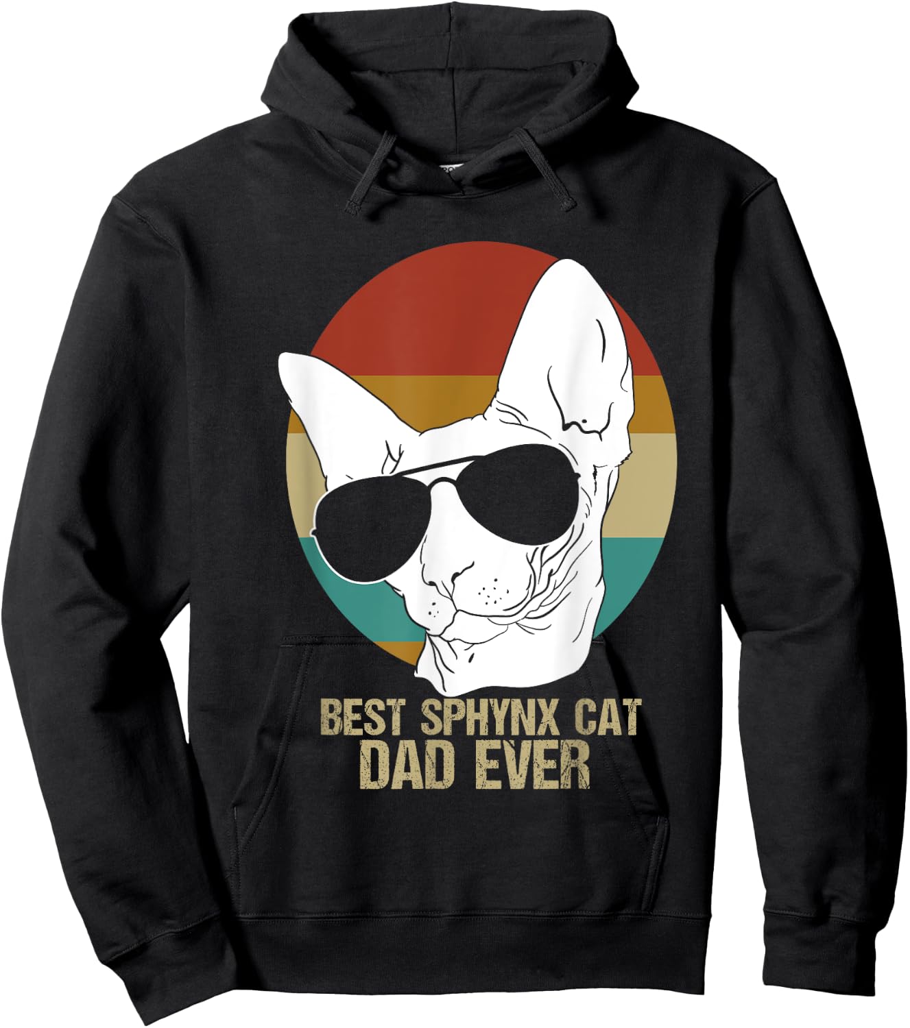 Best Sphynx Cat Dad Hairless Cat Father Men Hoodie - Hoodie | Black